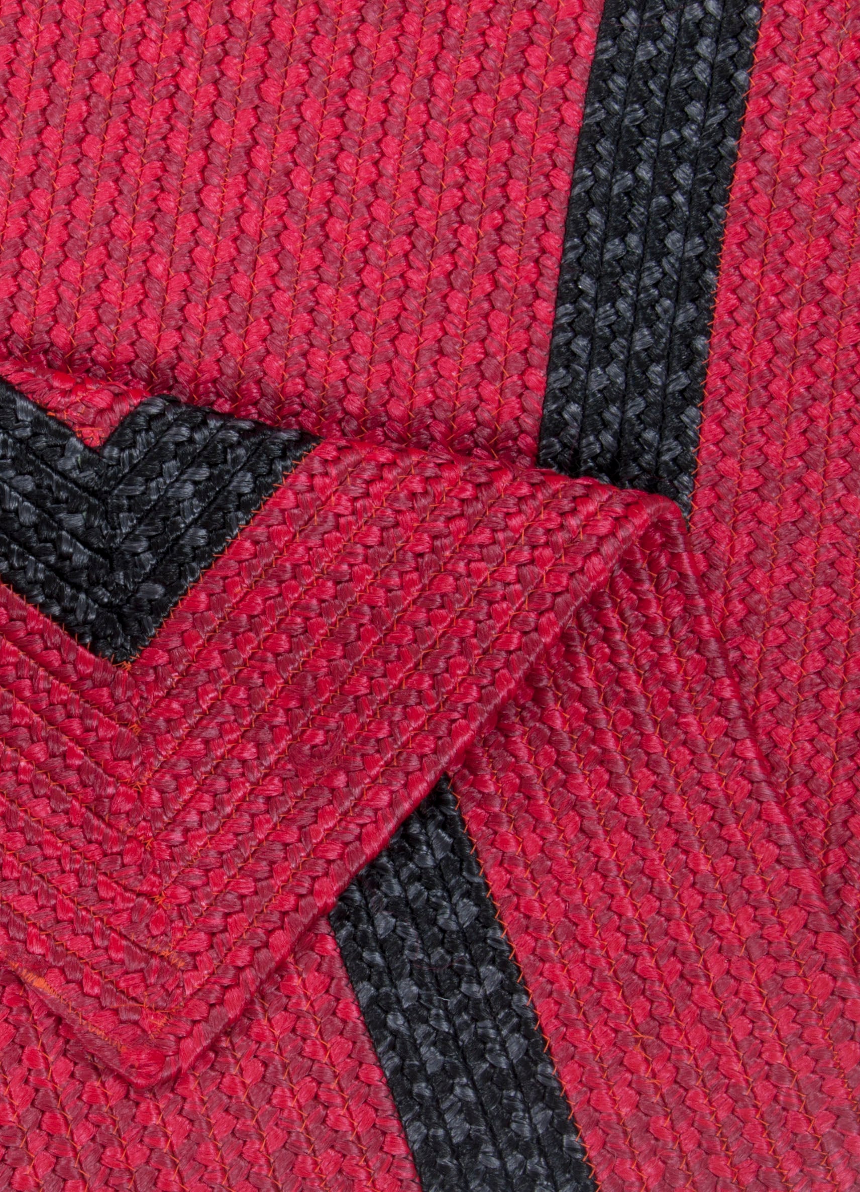 Gino Falcone Teppich »Benito«, rechteckig, 6 mm Höhe, Flachgewebe, Uni Farben, mit Bordüre, In- und Outdoor geeignet