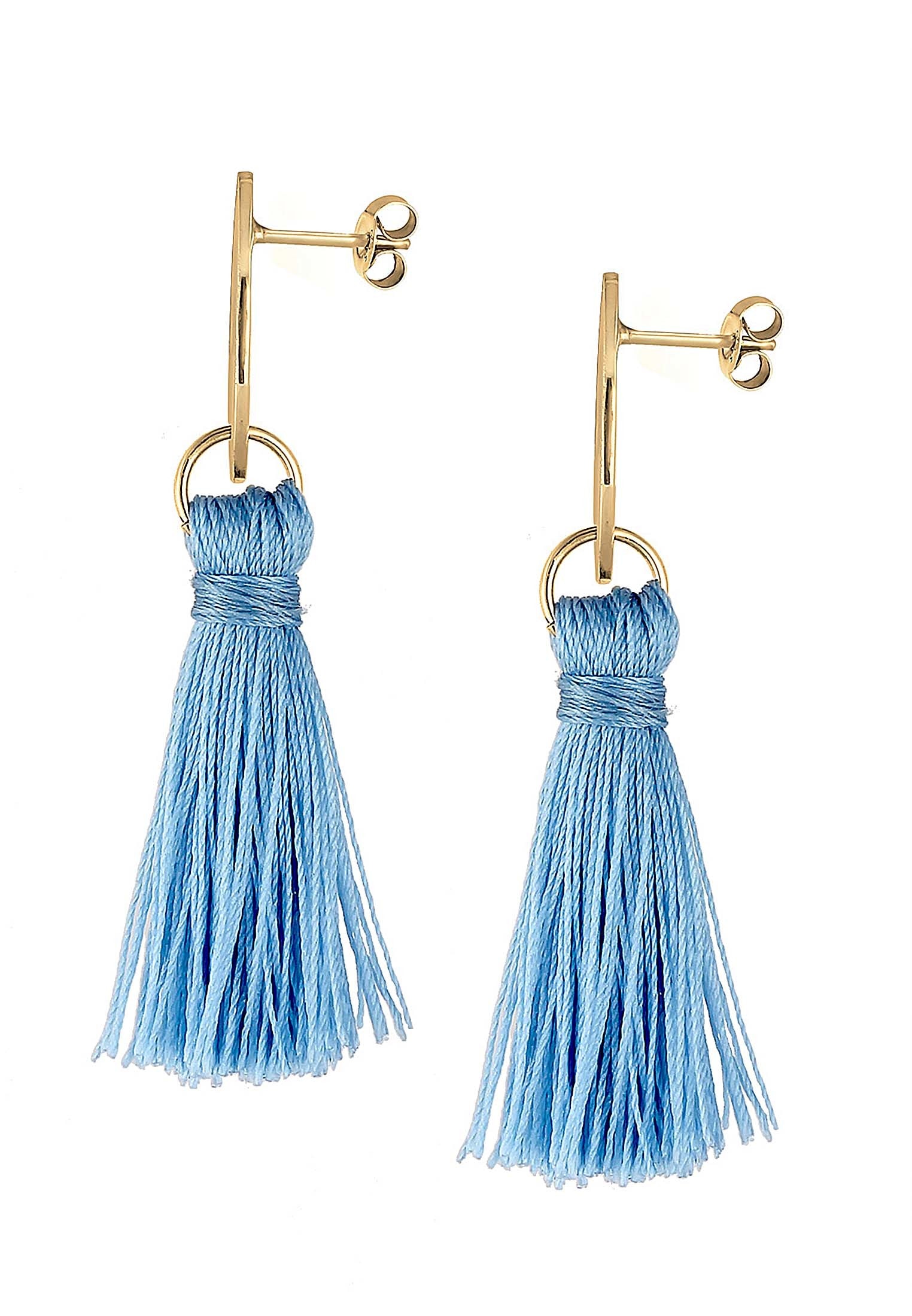 Elli Paar Ohrstecker »Ohrringe Hänger Kreis Boho Tassel Trend Matt 925 Silber«
