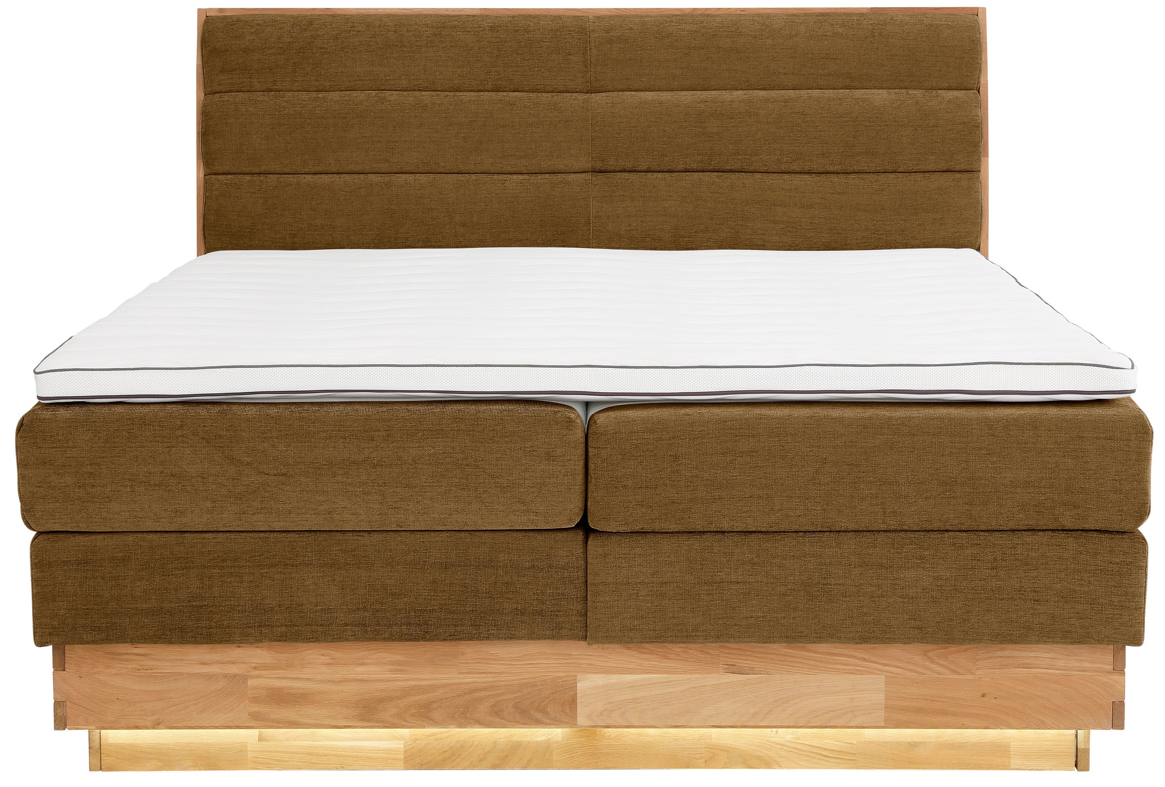 OTTO home Boxspringbett »JENNA in verschiedenen Farben und Breiten erhältlich« LED-Beleuchtung, mit zertifizierten, recycelten Bezugsstoffen