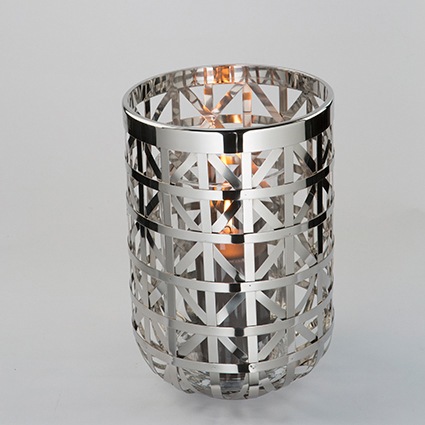 Fink Windlicht »JORIS in silberfarben, Größe B/H/T: 33 cm