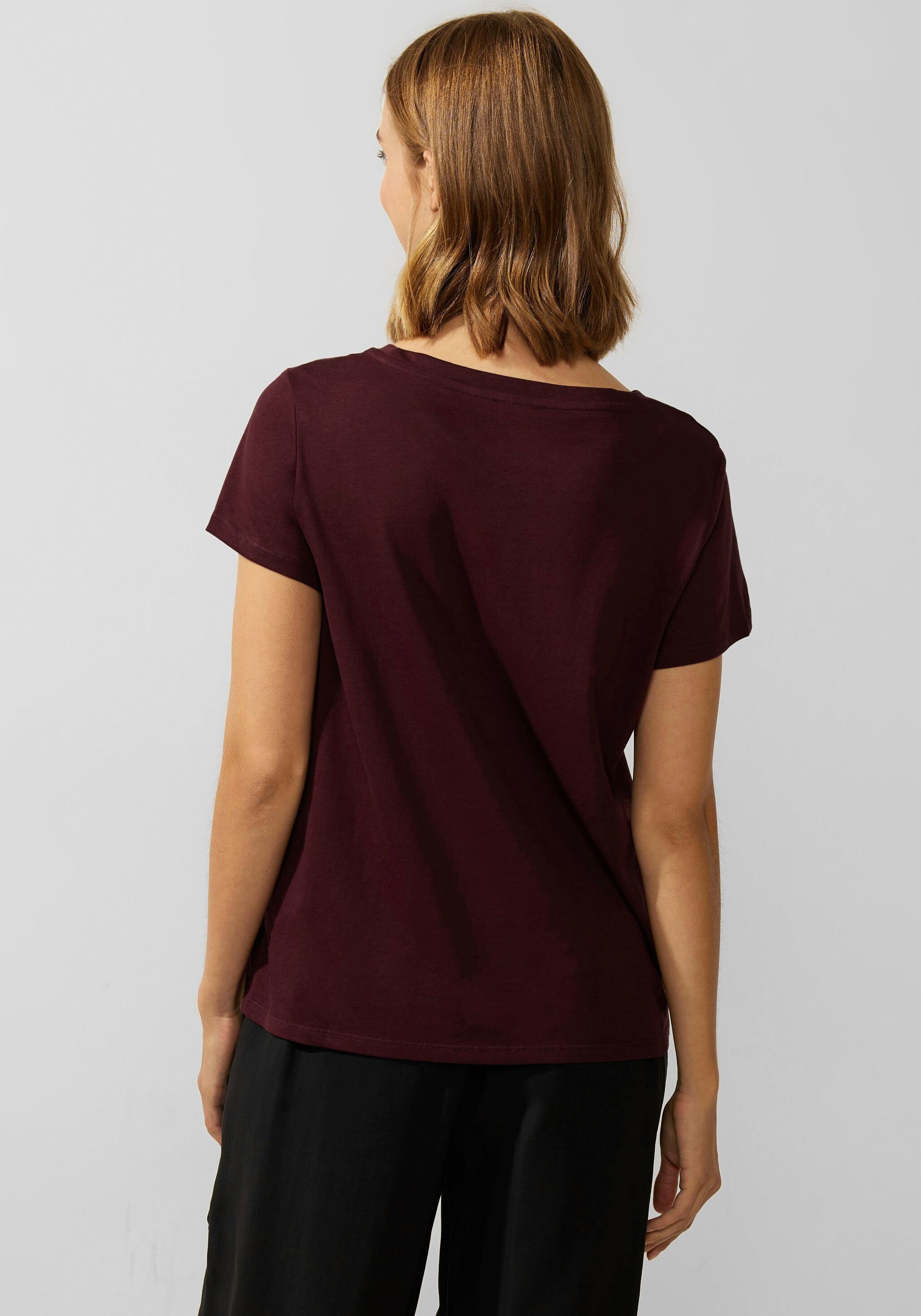 STREET ONE T-Shirt, mit verlängertem Rückenteil bestellen online bei OTTO