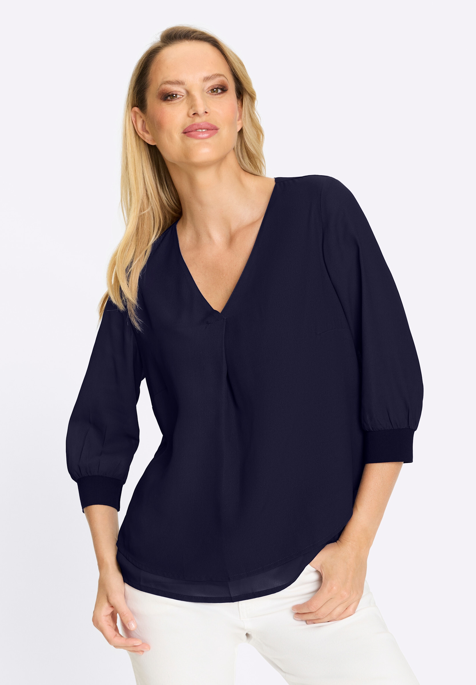 heine Schlupfbluse »Bluse Blusenshirt hinten mit Kellerfalte«