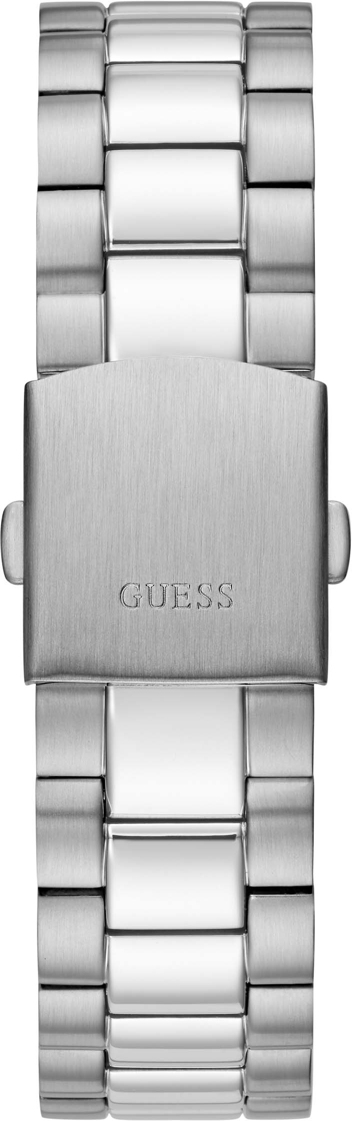 Guess Quarzuhr »CONNOISSEUR«, Armbanduhr, Herrenuhr, Datum, Wochentag, Edelstahlarmband