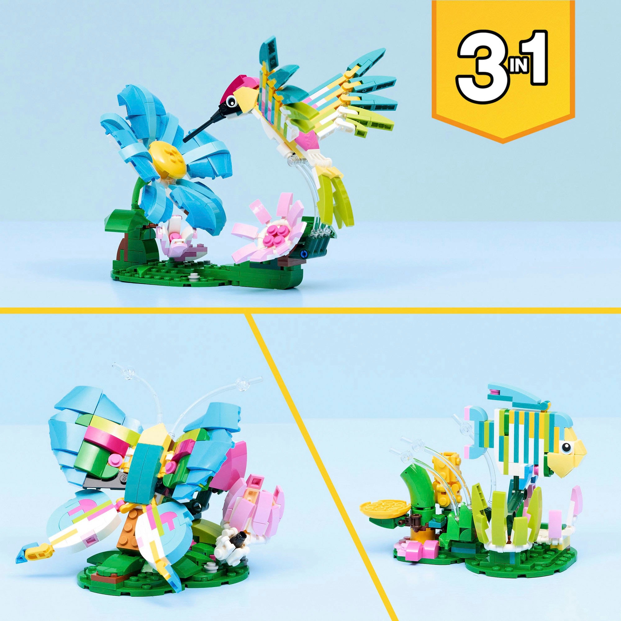 LEGO® Konstruktionsspielsteine »Wilde Tiere: Bunter Kolibri (31384), LEGO Creator« Made in Europe