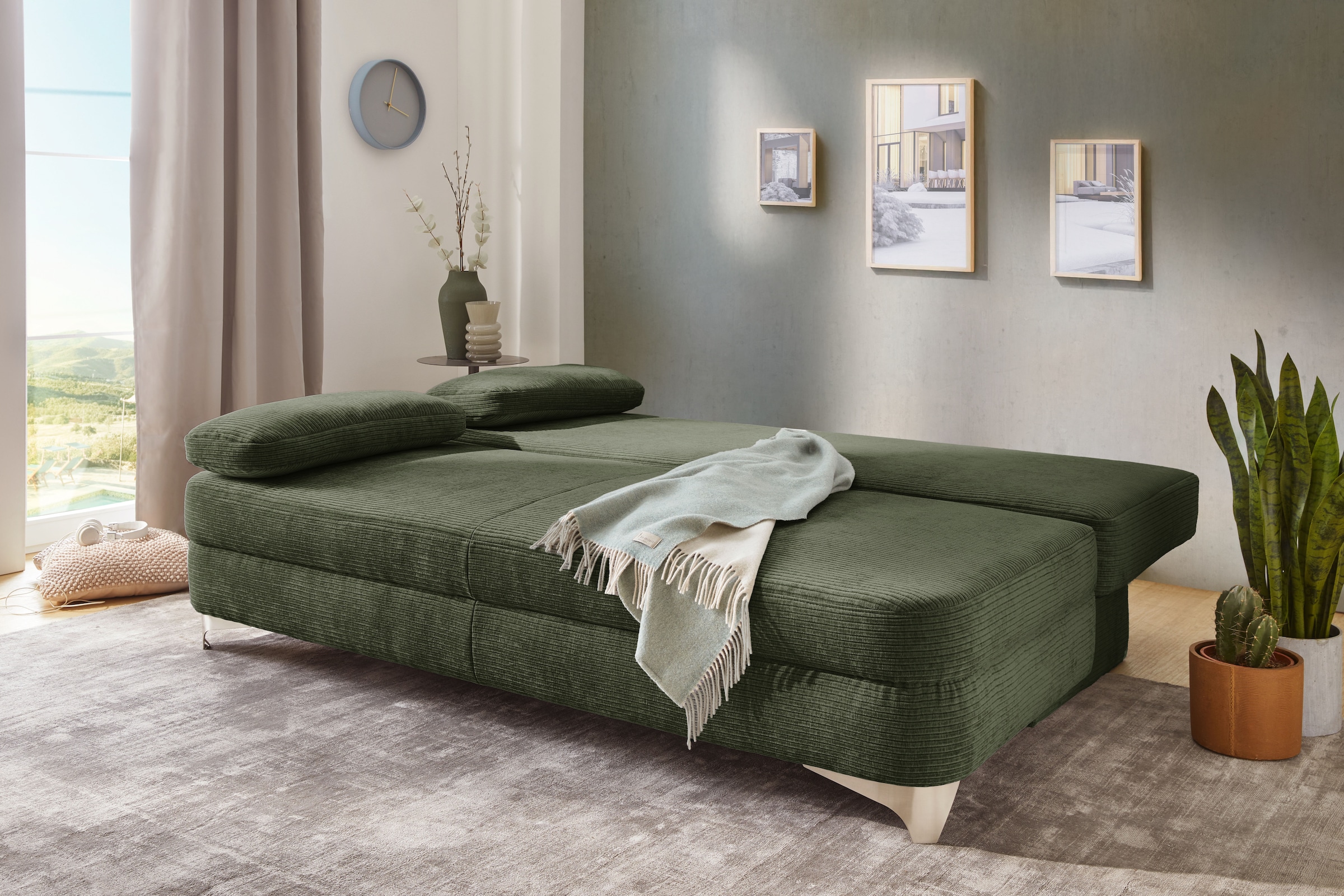 Jockenhöfer Gruppe Schlafsofa »Noah, B: 202 cm, Liegefl.154x202 cm« mit Bettfunktion & Bettkasten