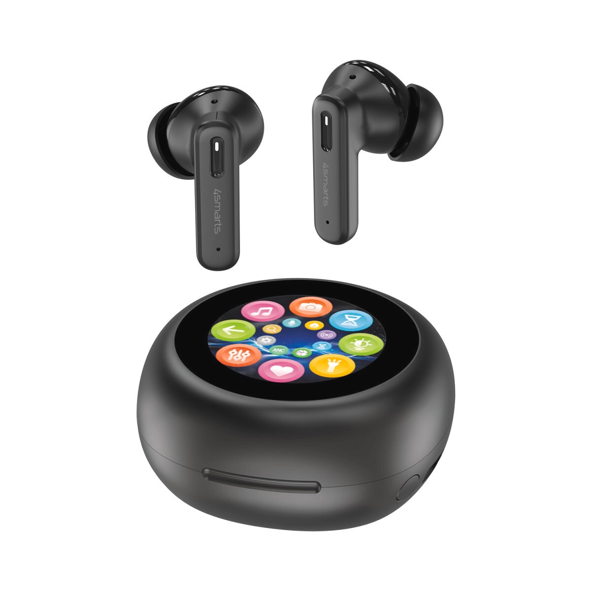 4smarts wireless In-Ear-Kopfhörer »TWS Bluetooth Kopfhörer SkyBuds Screen ANC«, Active Noise...