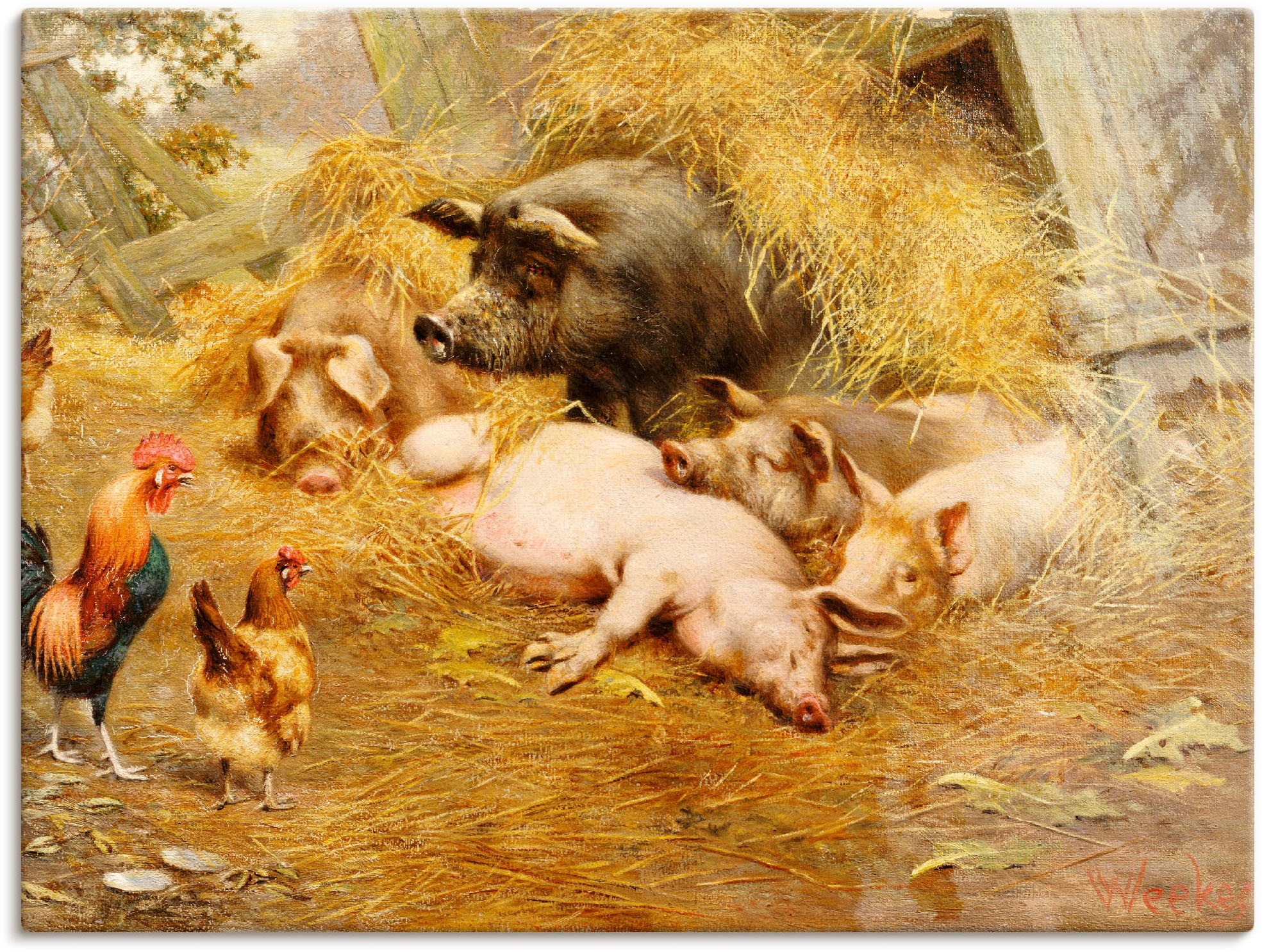Tierleben.«, bestellen bei »Glückliches Artland versch. Größen St.), in Wandaufkleber als Leinwandbild, Haustiere, OTTO (1 oder Poster Wandbild