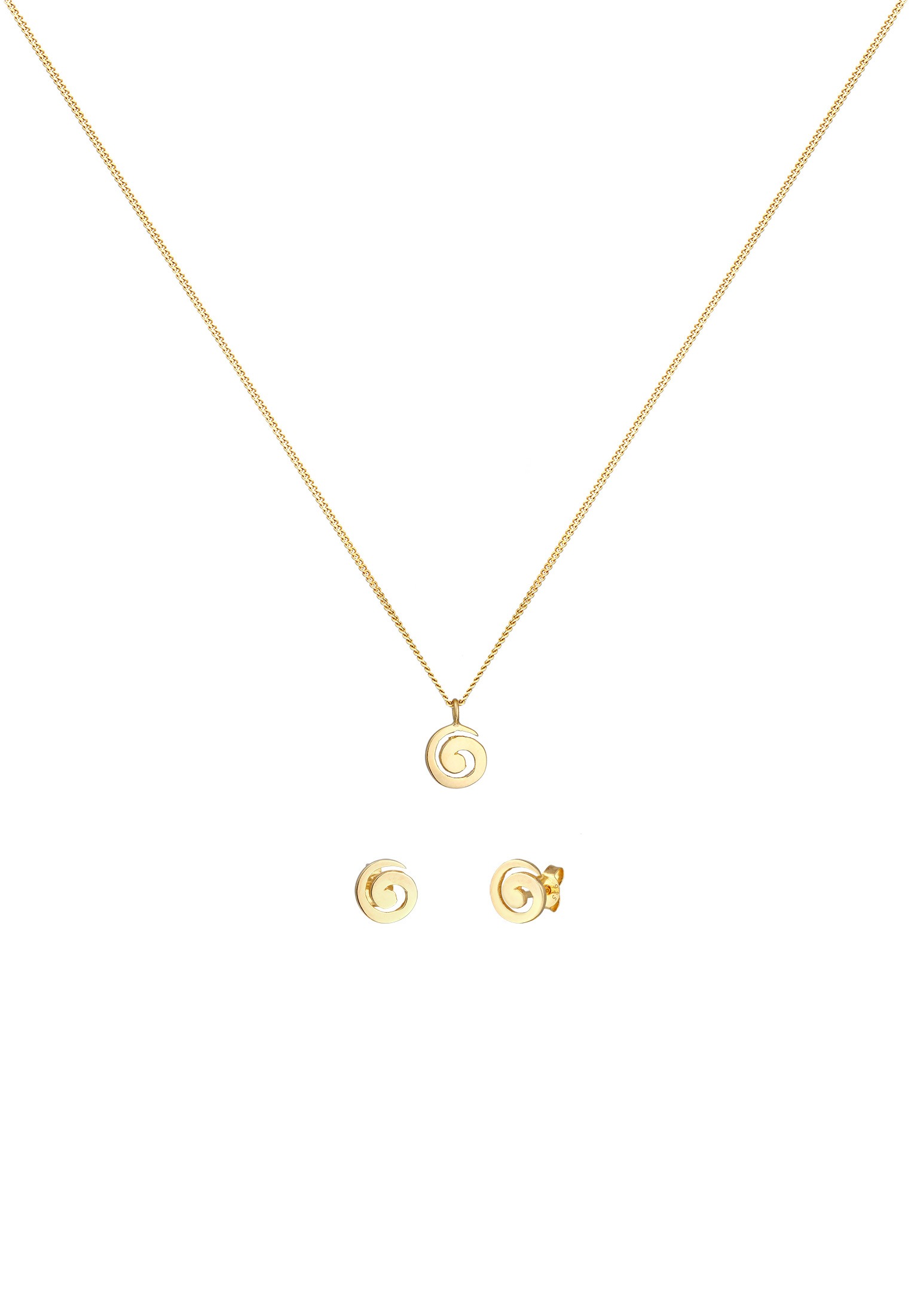 Elli Ohrring und Ketten Set »Schmuckset Spirale Verspielt Basic Set 925 Silber«