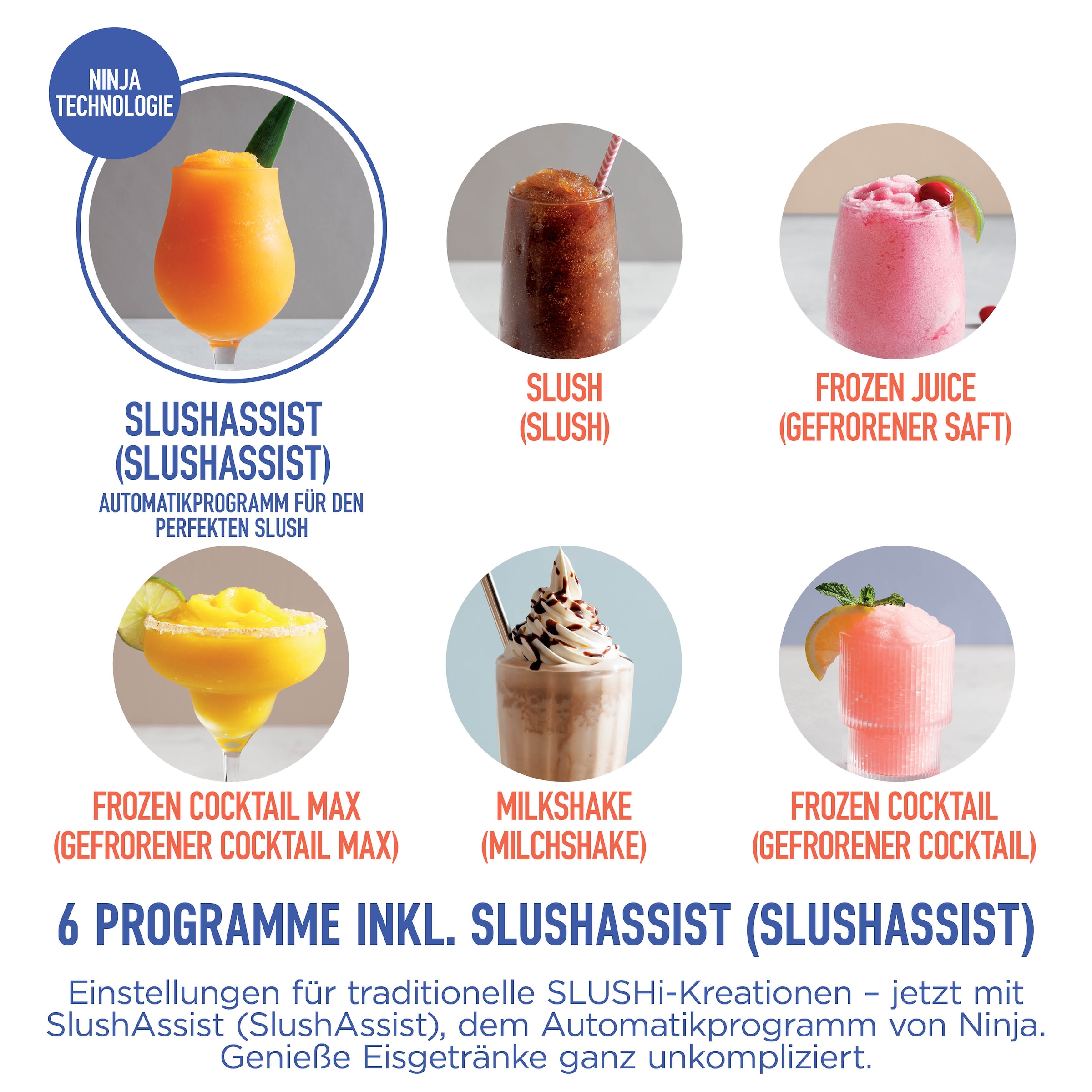 NINJA Slush-Eismaschine »SLUSHi MAX – Mokka FS605EUBR« 3,31 l 280 W für gefrorene Getränke, SlushAssist-Technologie