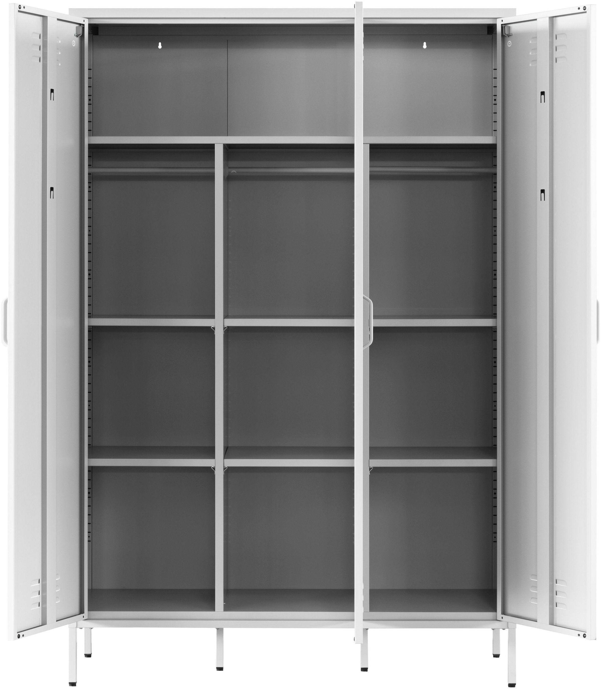 OTTO home Kleiderschrank »Siena Schrank Spind Metallschrank mit 3 Türen« Ideal für jeden Wohnraum - Trendsetter,  Zeitloser Schlafzimmerschrank Garderobe Multischrank