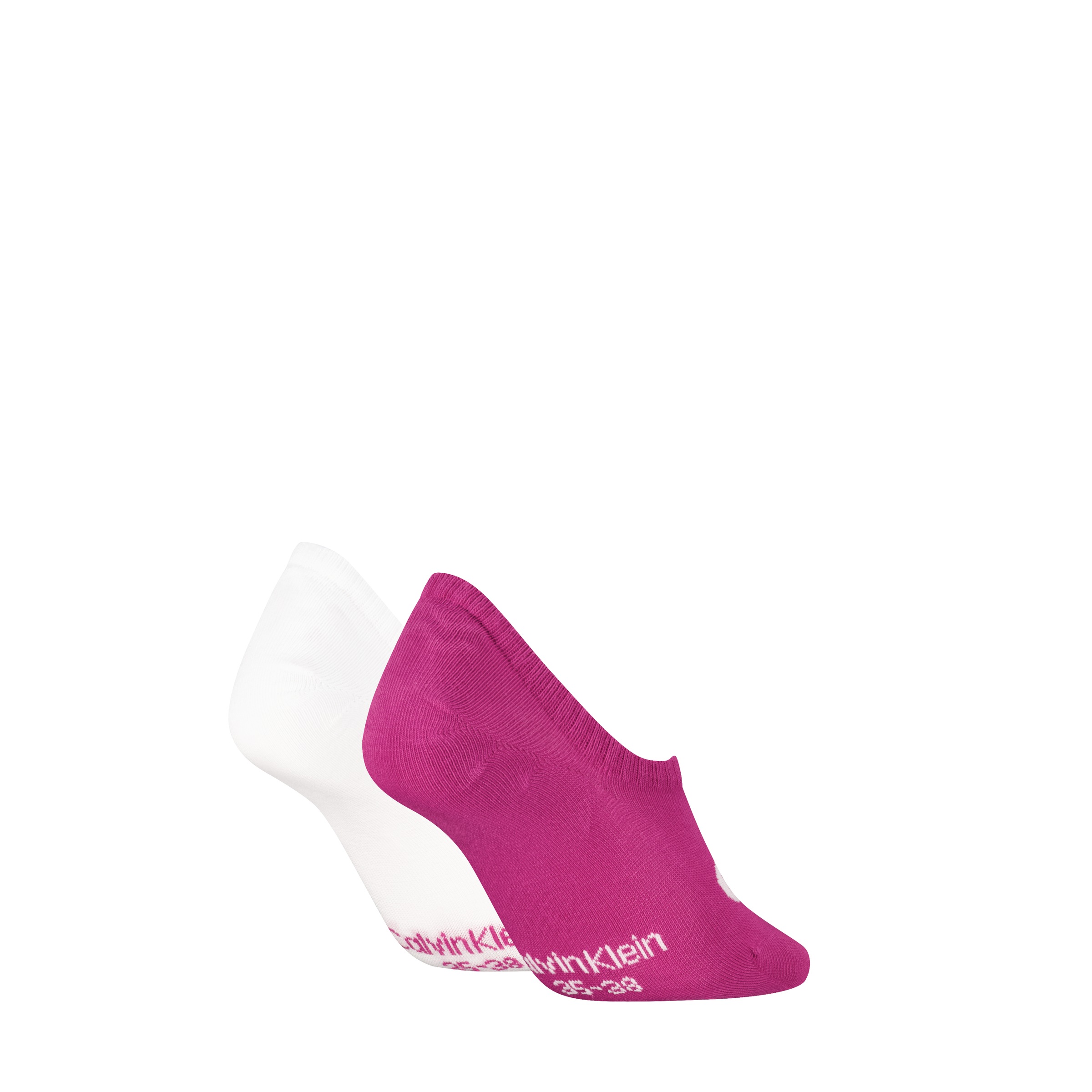 Calvin Klein Jeans Füßlinge »CKJ WOMEN FOOTIE HIGH CUT MONOGRAM« 2 Paar,  hoch geschnittene Silhouette, Cotton-Mix, elastisch