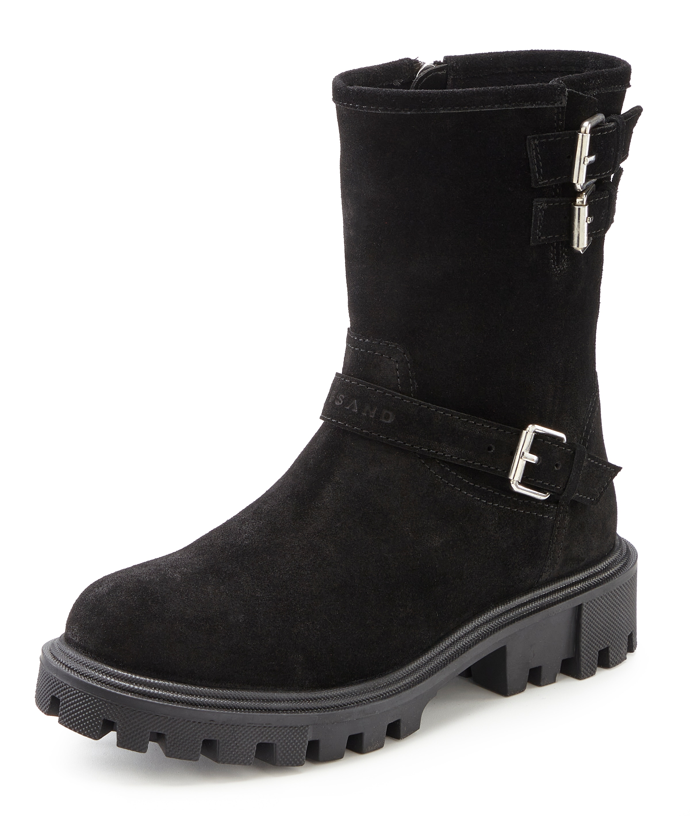 Elbsand Stiefelette, aus Leder mit trendigen Zierschnallen, Stiefel, Boots