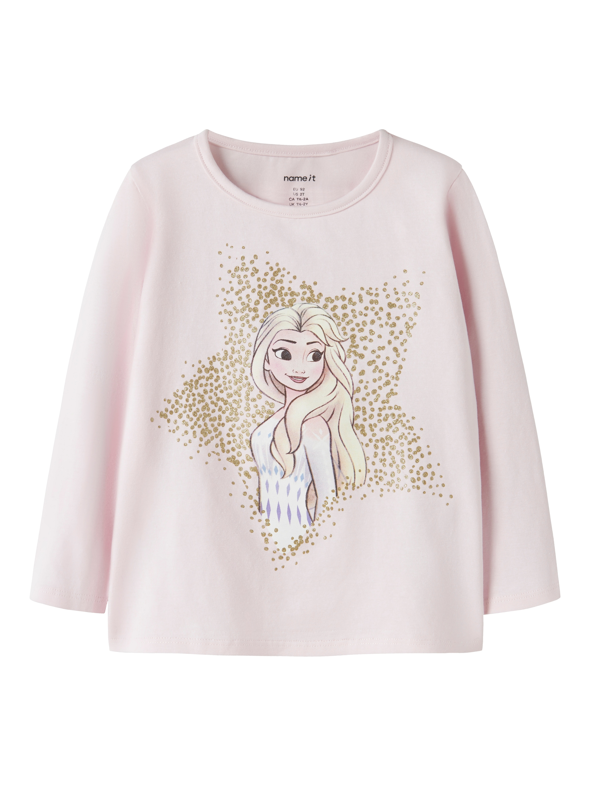 Name It Langarmshirt »NMFSOMA FROZEN LS NREG TOP WDI« Baumwollmischung, regular fit, die Eiskönigin: mit Elsa Glitzerdruck