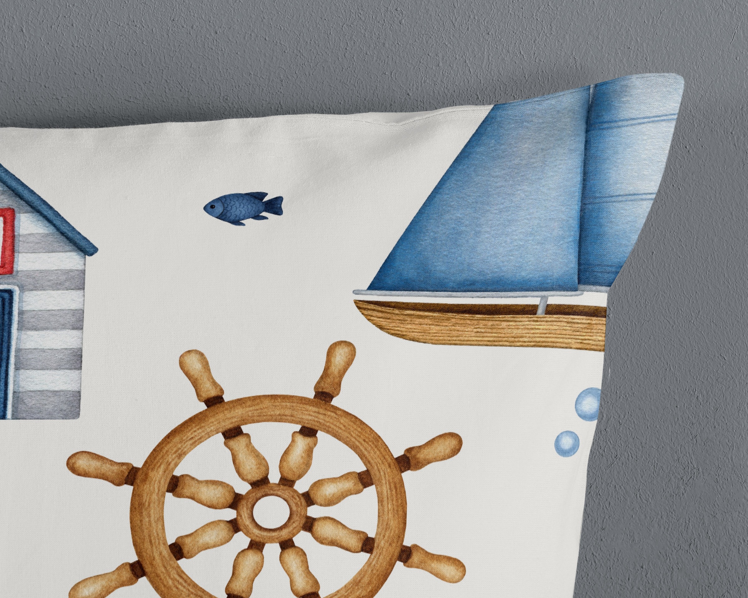 good morning Babybettwäsche »Ahoy«, 100% Baumwolle, Reißverschluss, Wendeoptik, Baby, Kind, Maritim