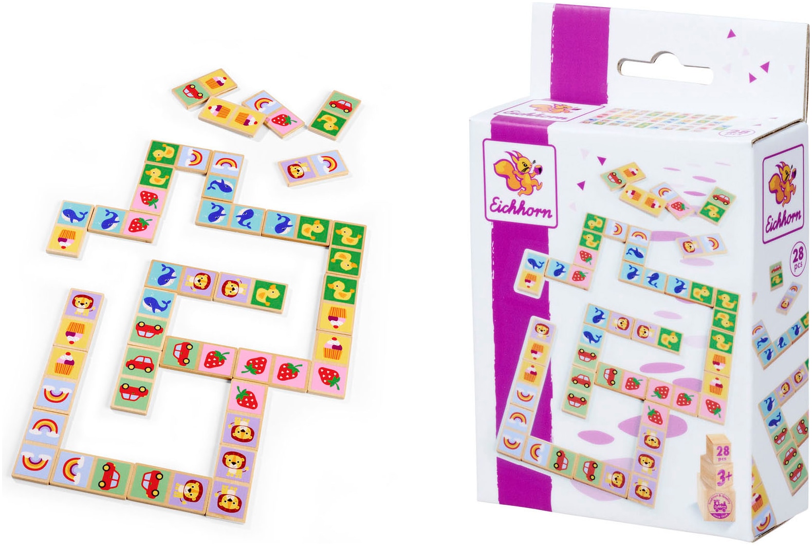 Eichhorn Spiel »Domino und Fädelspiel«