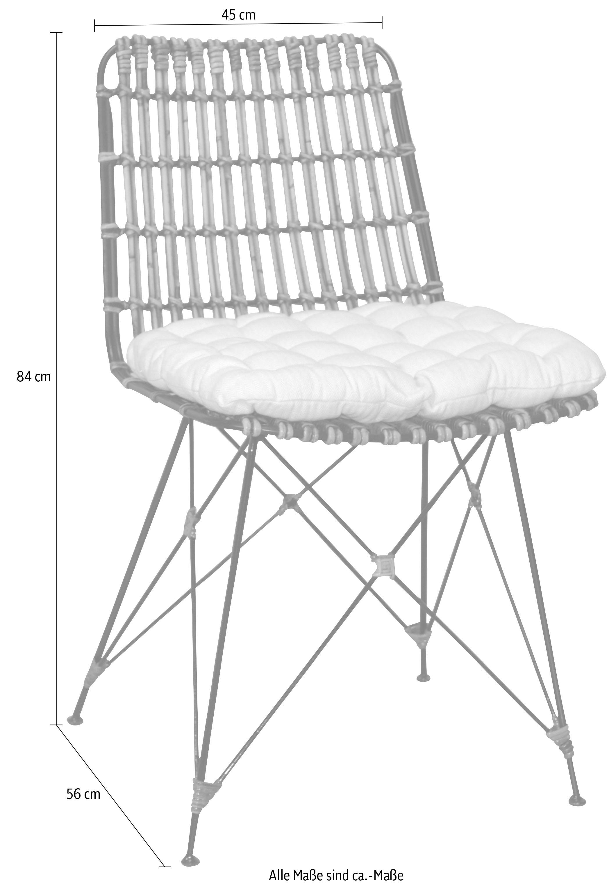 Home affaire Rattanstuhl, Maße 45/56/84 bei cm OTTO (B/T/H)