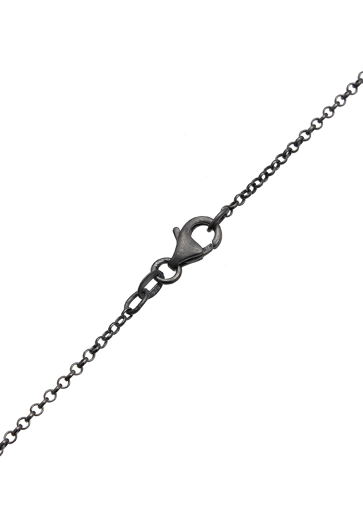 Kuzzoi Lange Kette »Halskette Herren Erbskette Kreuz Oxidiert Massiv 925 Silber«