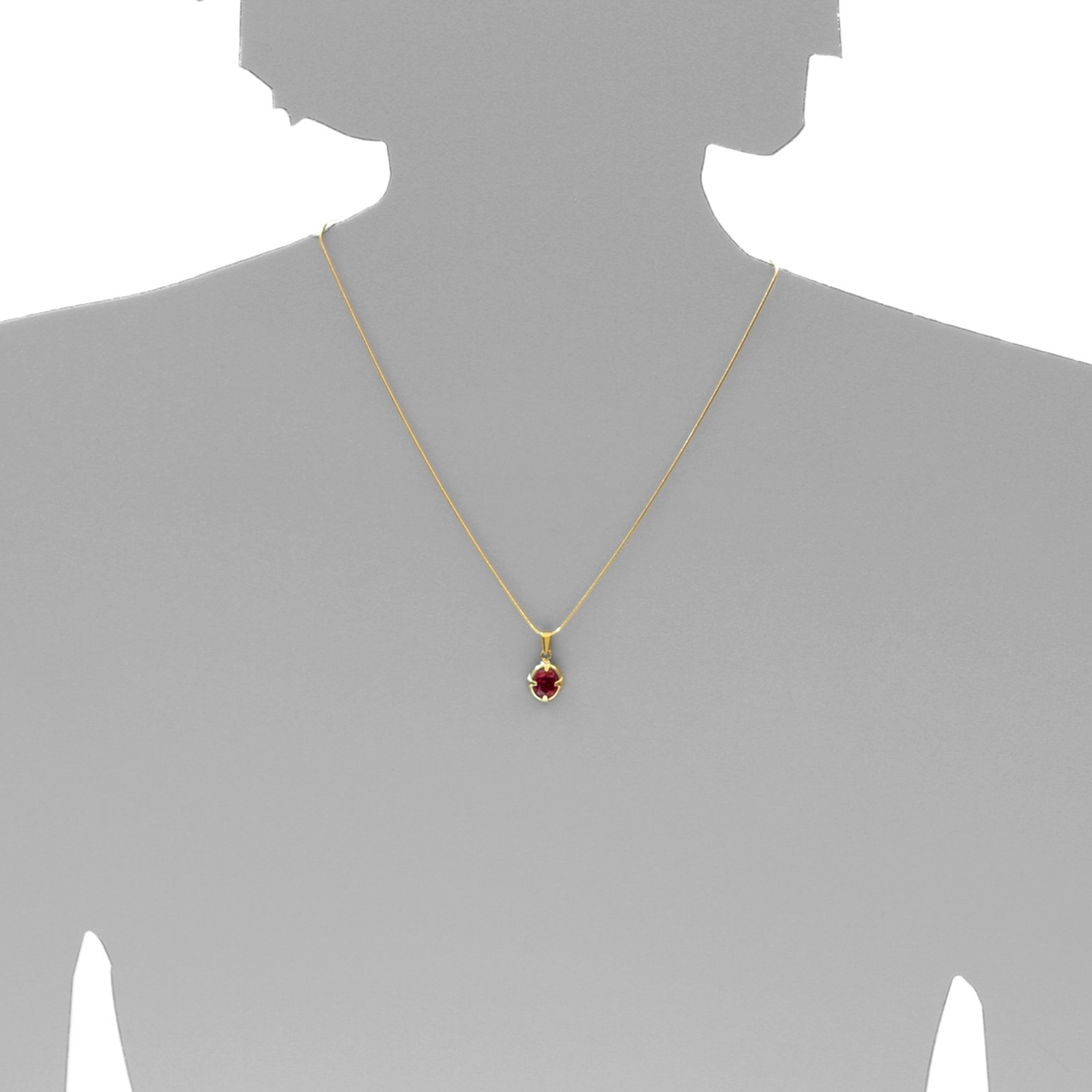 OSTSEE-SCHMUCK Kettenanhänger »- Winola 9x7 - Gold 333/000 - sy. Rubin«