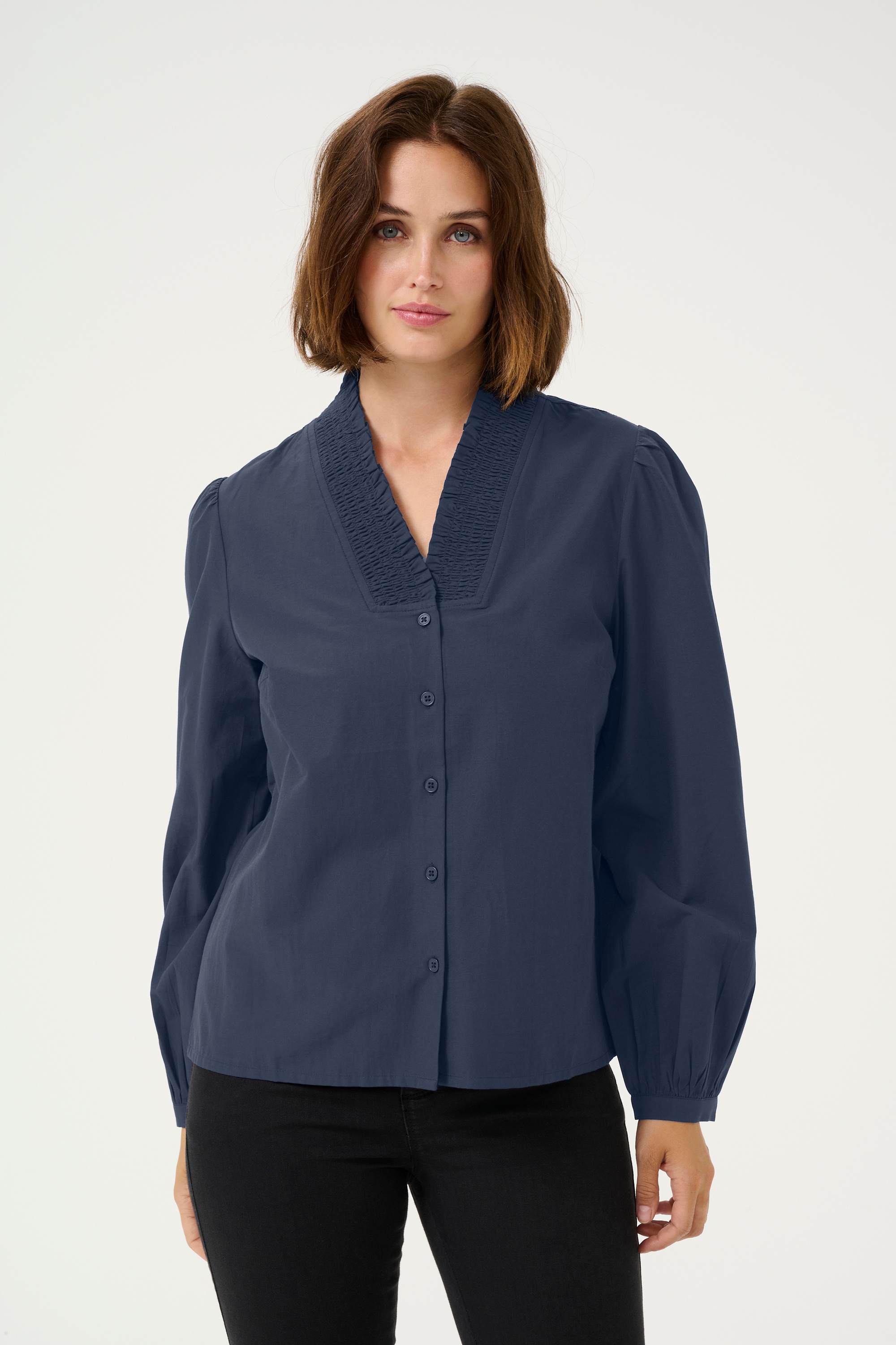 KAFFE Langarmbluse »Damen Bluse langarm KAmaia«