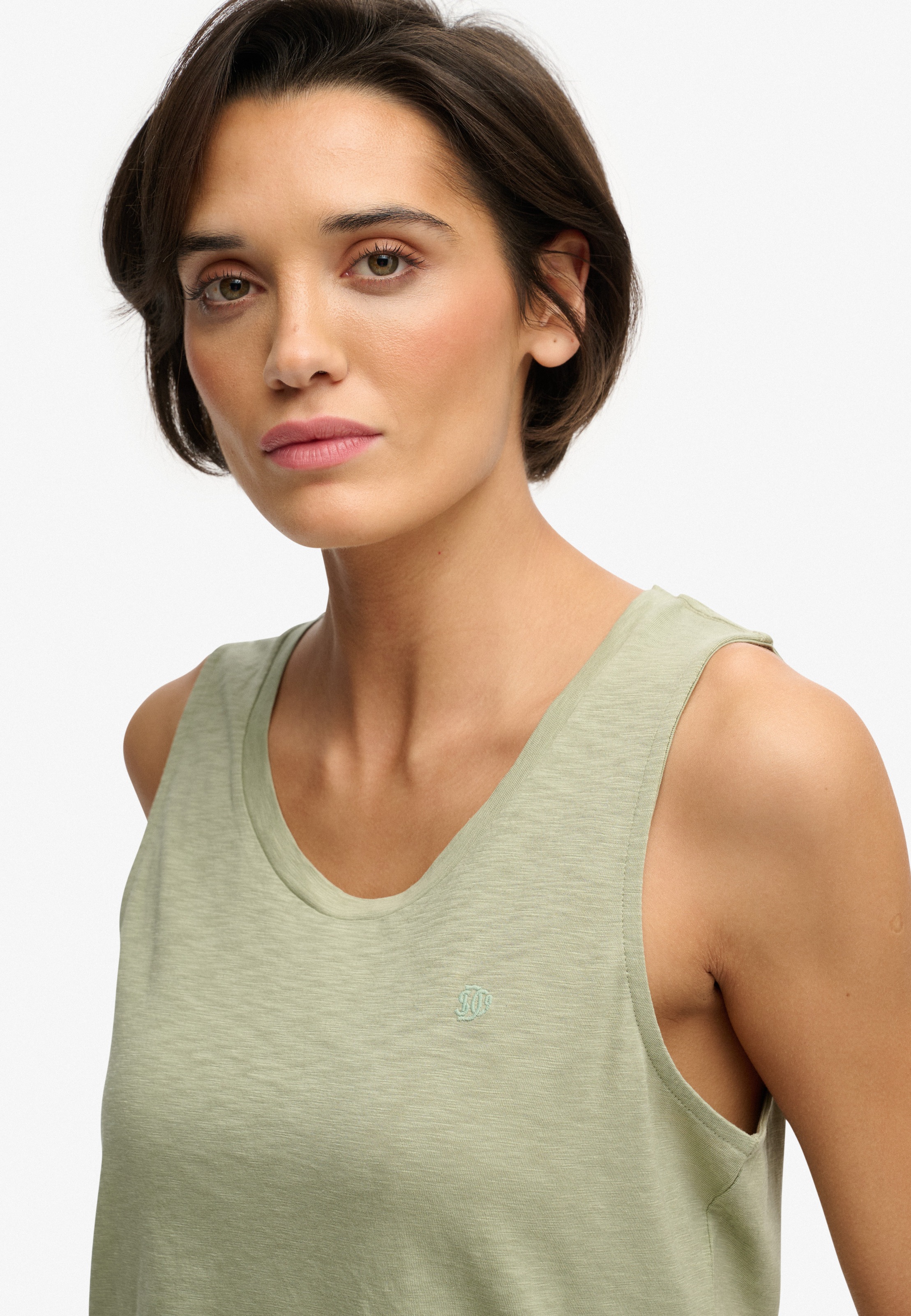 Superdry Tanktop »SCOOP NECK TANK« Baumwollmischung, regular fit