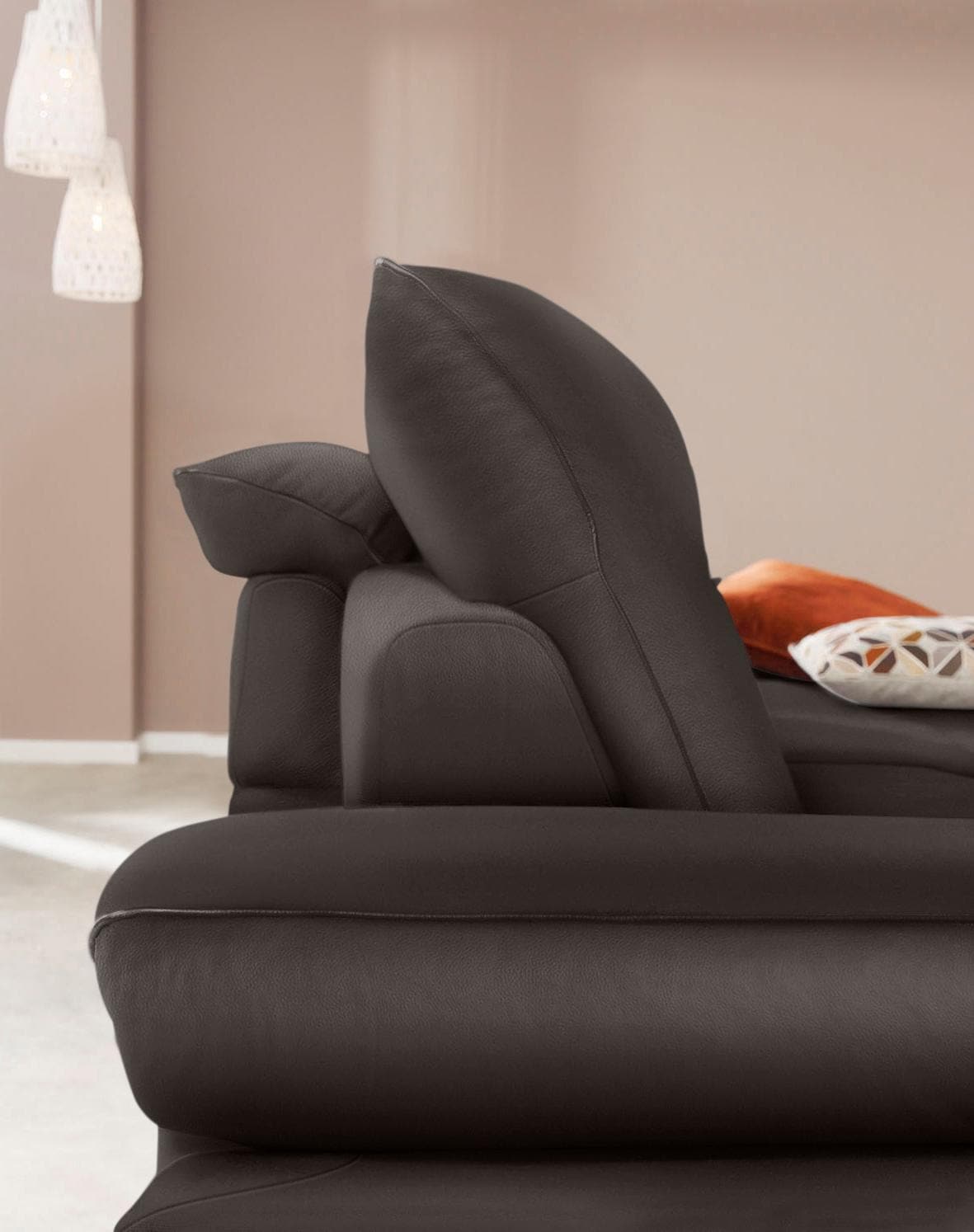 W.SCHILLIG Ecksofa »enjoy&MORE, mit tollem Sitzkomfort, elegant und bequem, L-Form«, mit Sitztiefenverstellung, Füße silber matt, Breite 294 cm