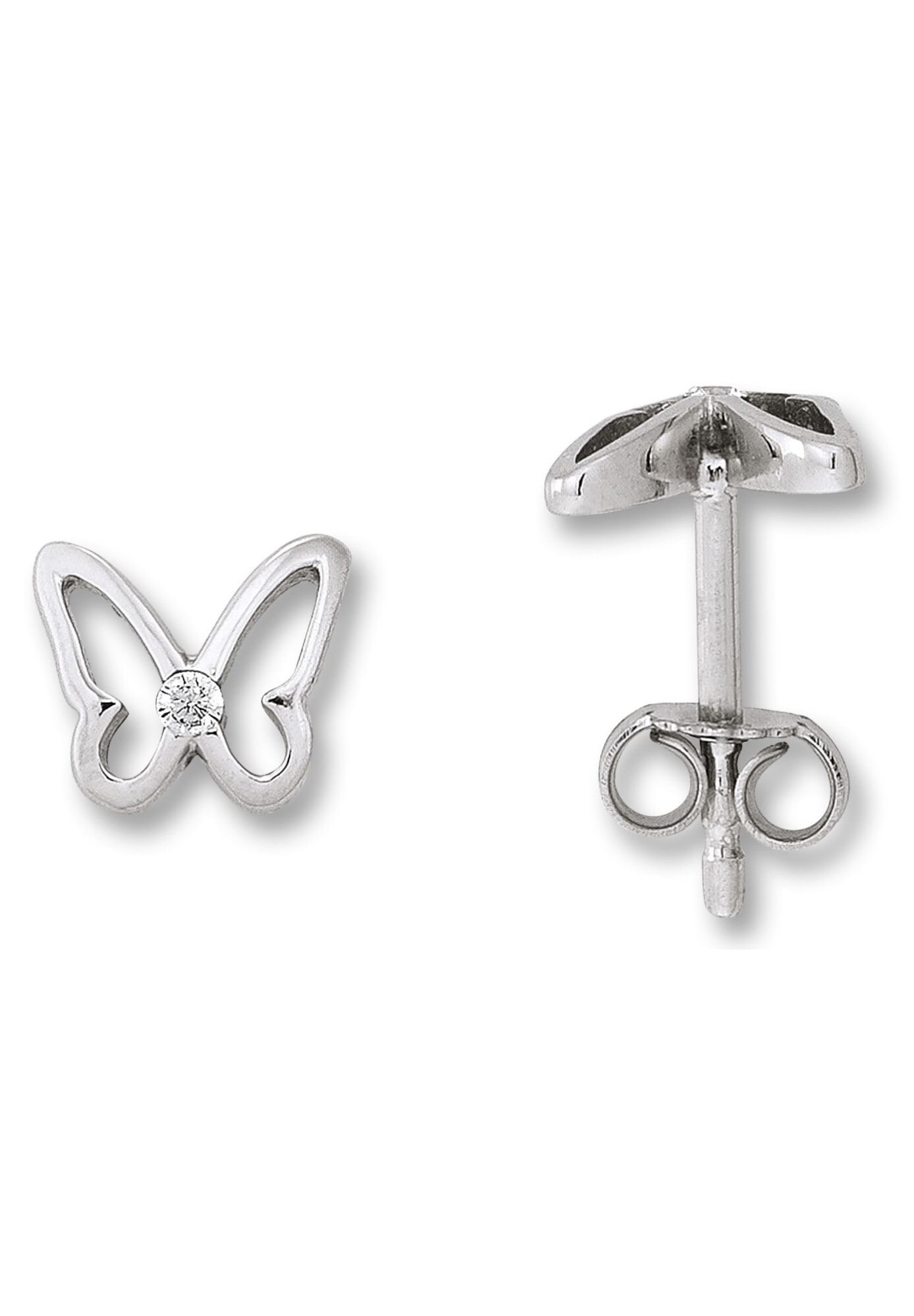 ONE ELEMENT Paar Ohrstecker »Zirkonia Schmetterling Ohrringe   Ohrstecker aus 925 Silber«