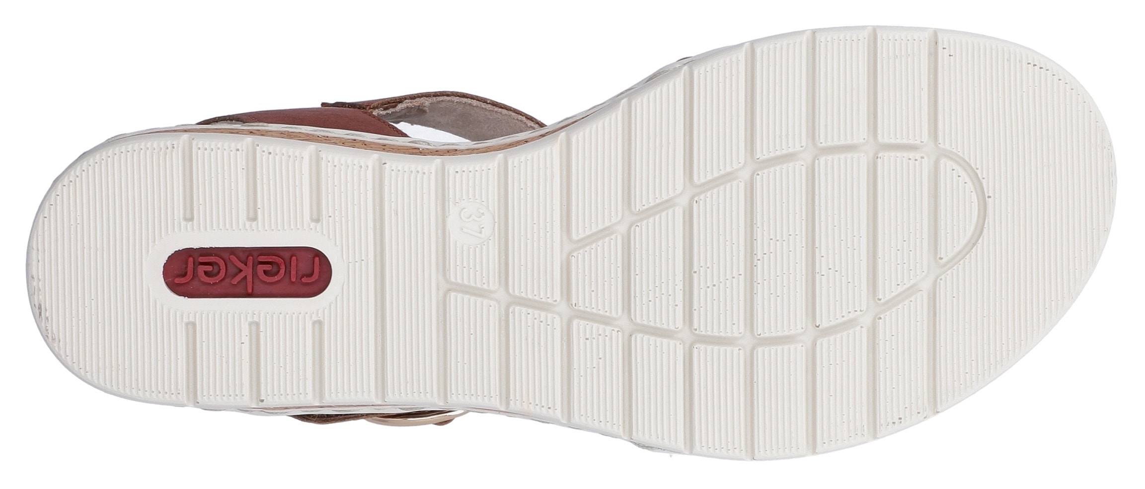 Rieker Keilsandalette  Sommerschuh, Urlaubsschuh, Sandale mit Klett