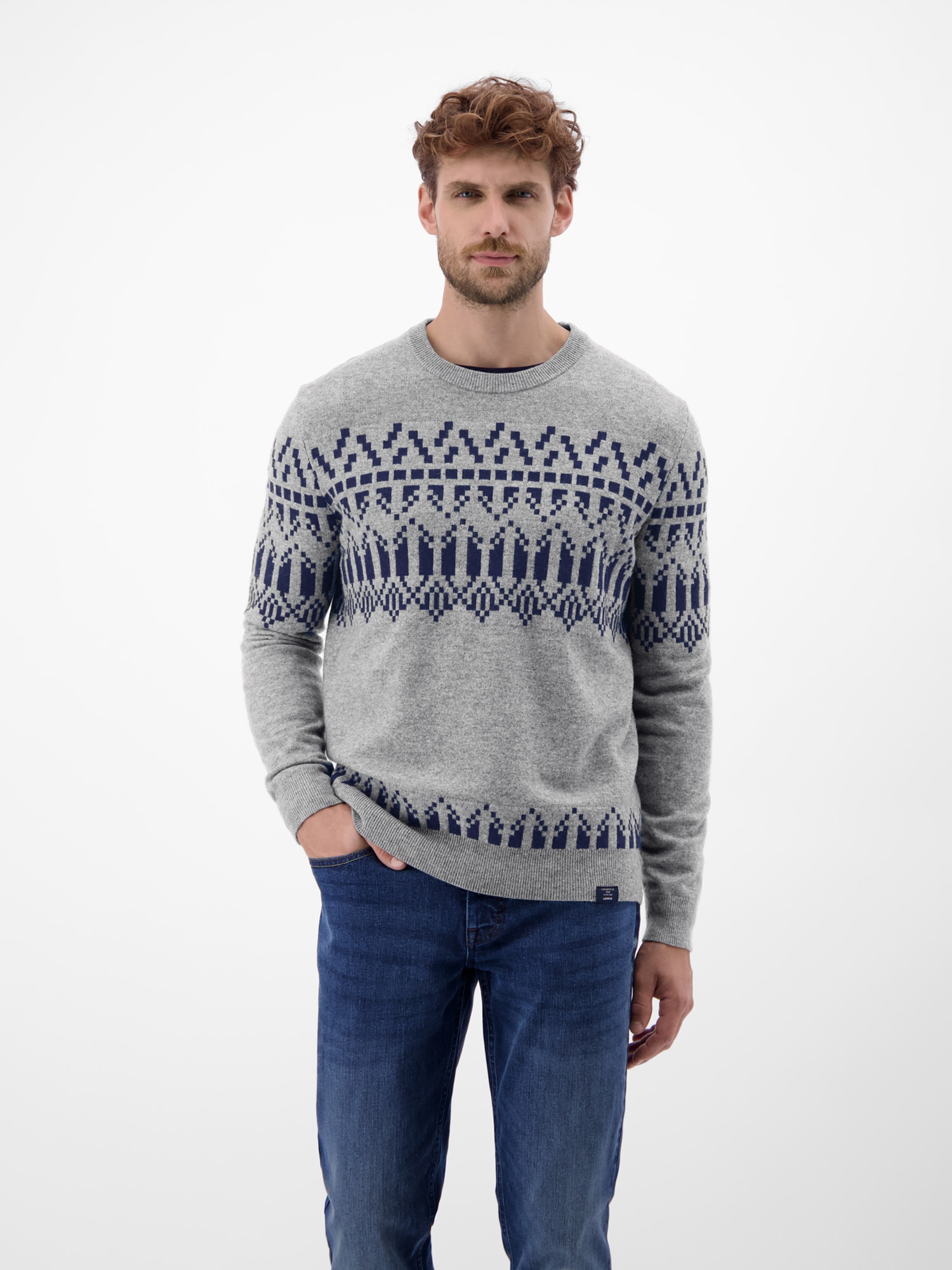 LERROS Strickpullover »Herren Strickpullover, skandinavisch inspiriert«