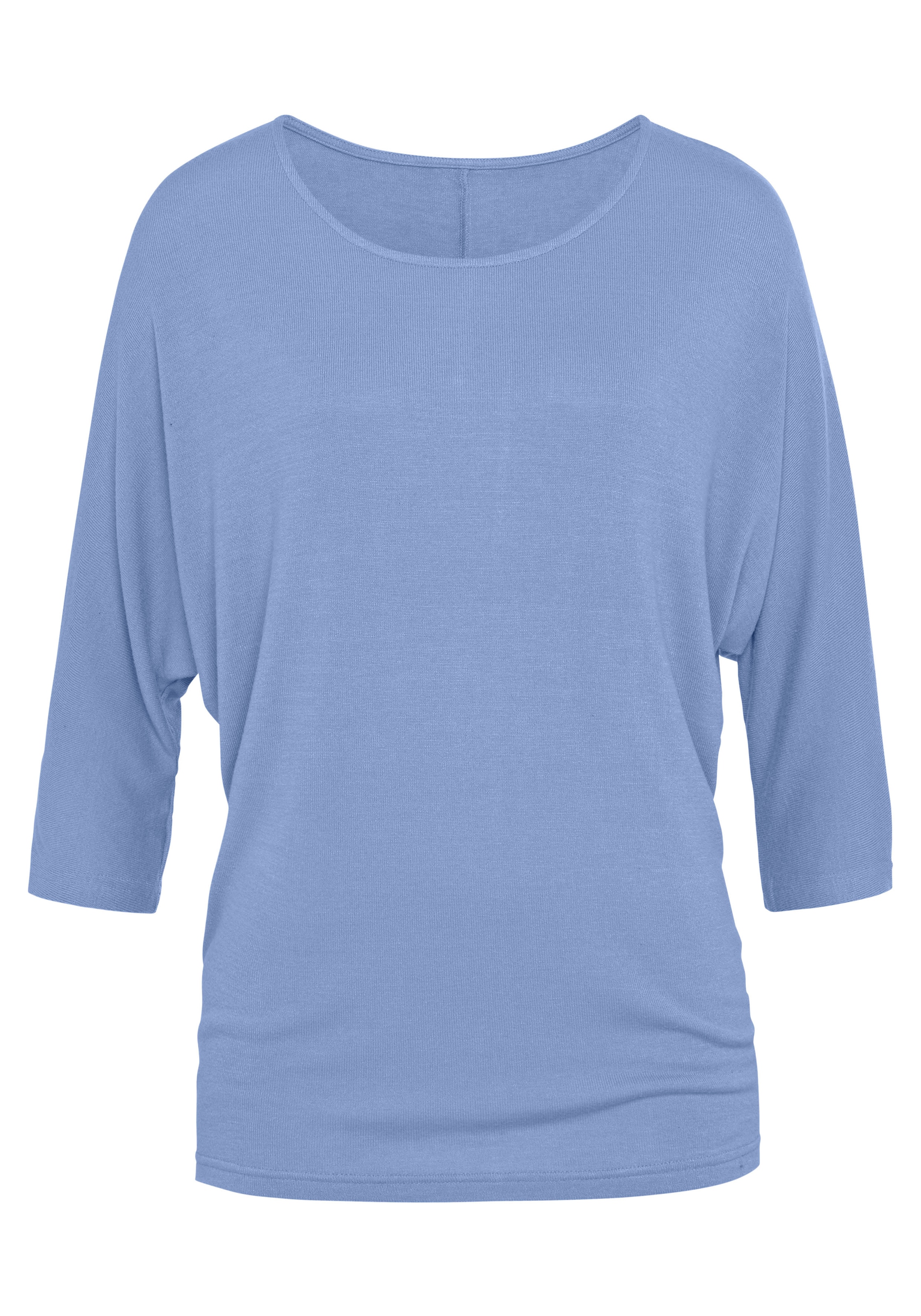 LASCANA 3/4-Arm-Shirt »aus leichter Feinstrickqualität« mit Fledermausärmeln