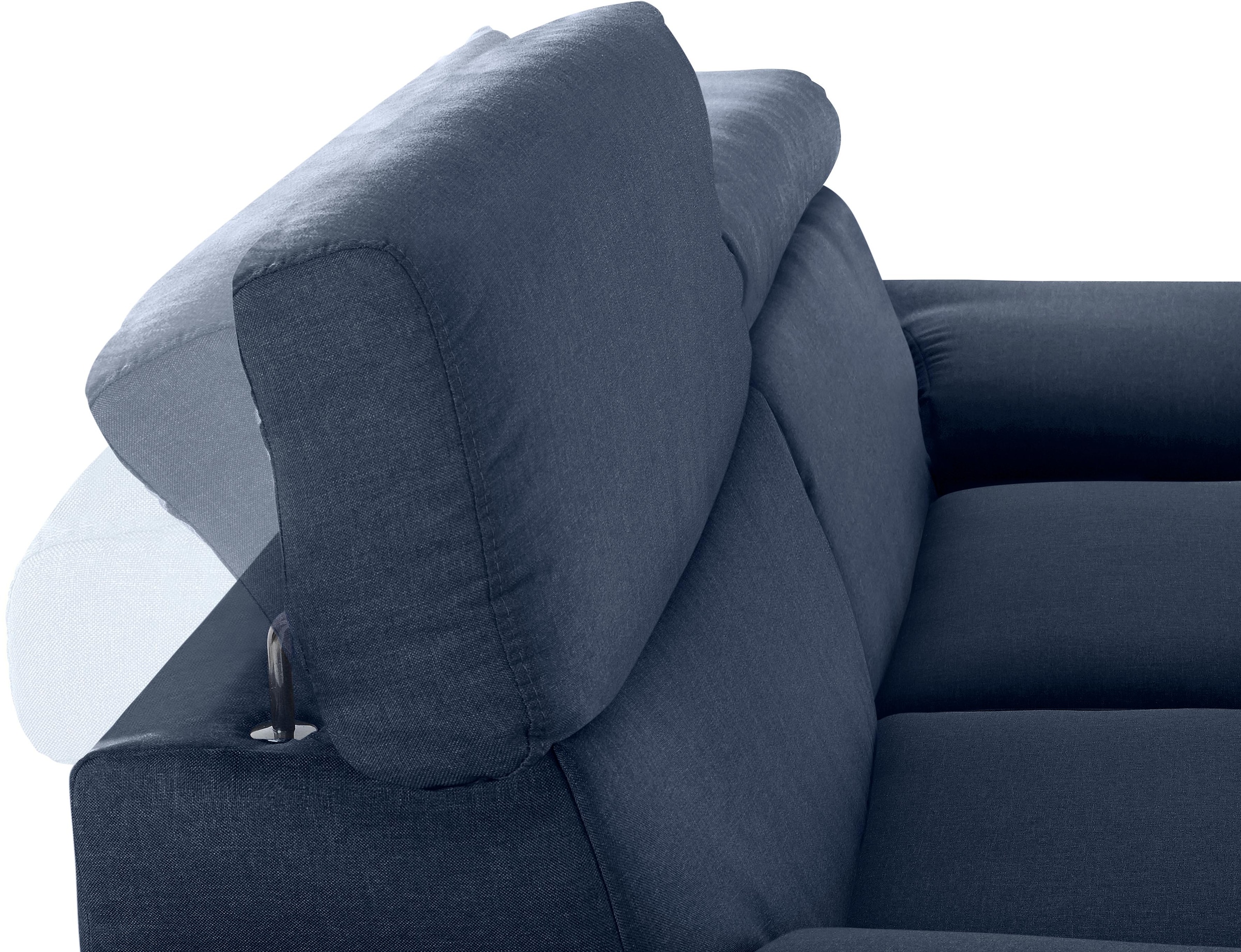 DOMO collection 2,5-Sitzer »Mira inklusive Kopfteilverstellung für mehr Wohlfühlkomfort«, elegant und modern, komfortabel, frei im Raum stellbar