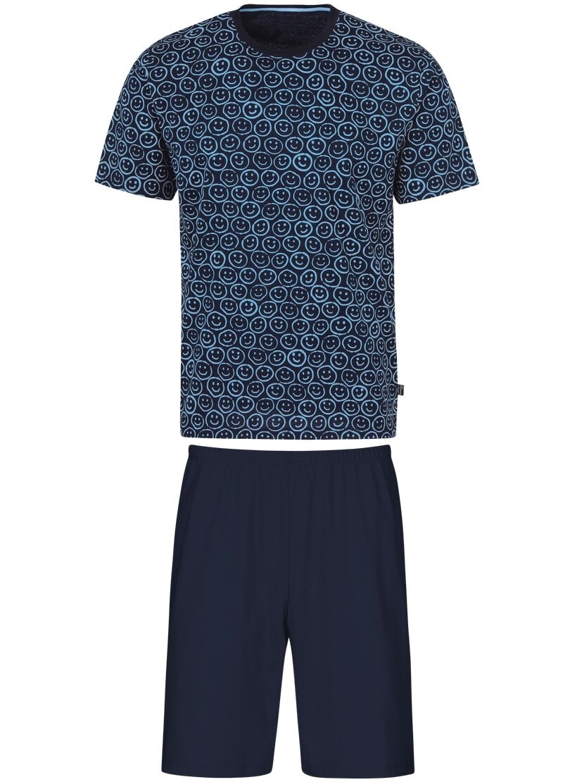 Trigema Schlafanzug »TRIGEMA Kurzer Schlafanzug mit Smiley-Motiv« 1 tlg.