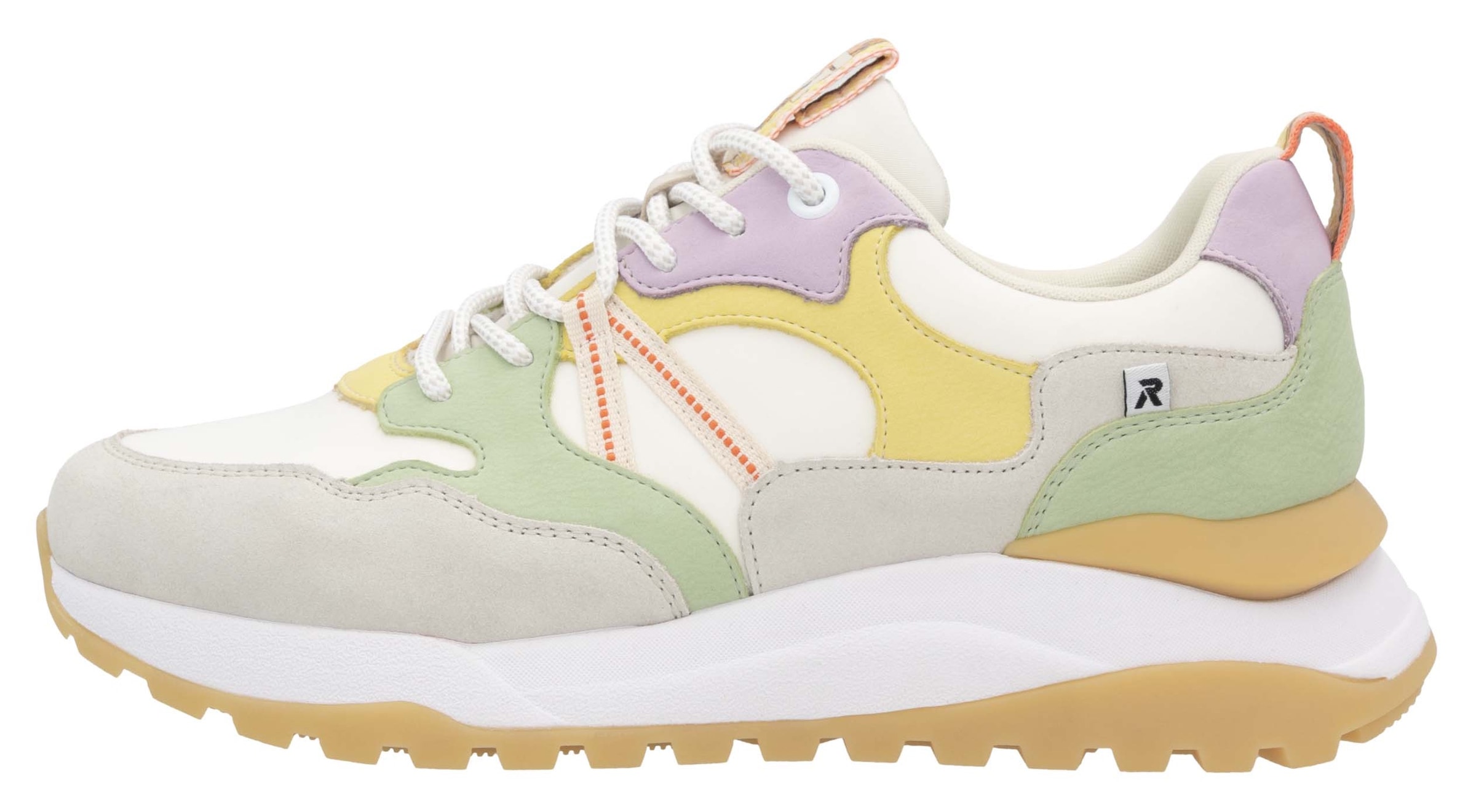 RIEKER Sport Keilsneaker »Bel Air«, Freizeitschuh, Halbschuh, Schnürschuh mit herausnehmbarem Fußbett