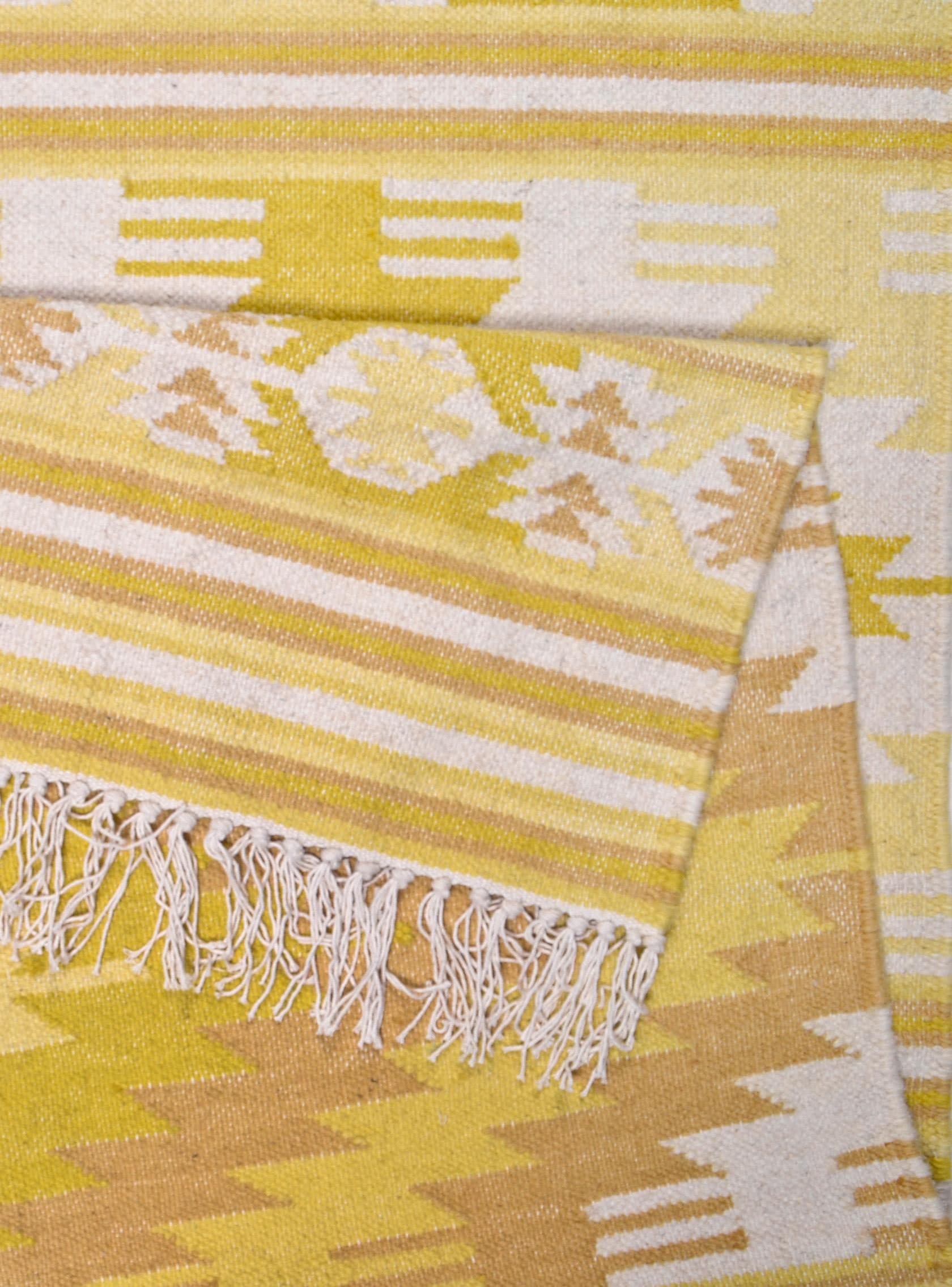 TOM TAILOR HOME Wollteppich »Kelim Colors I« rechteckig 5 mm Höhe reine Wolle, robust und strapazierfähig, mit Fransen, Boho-Style