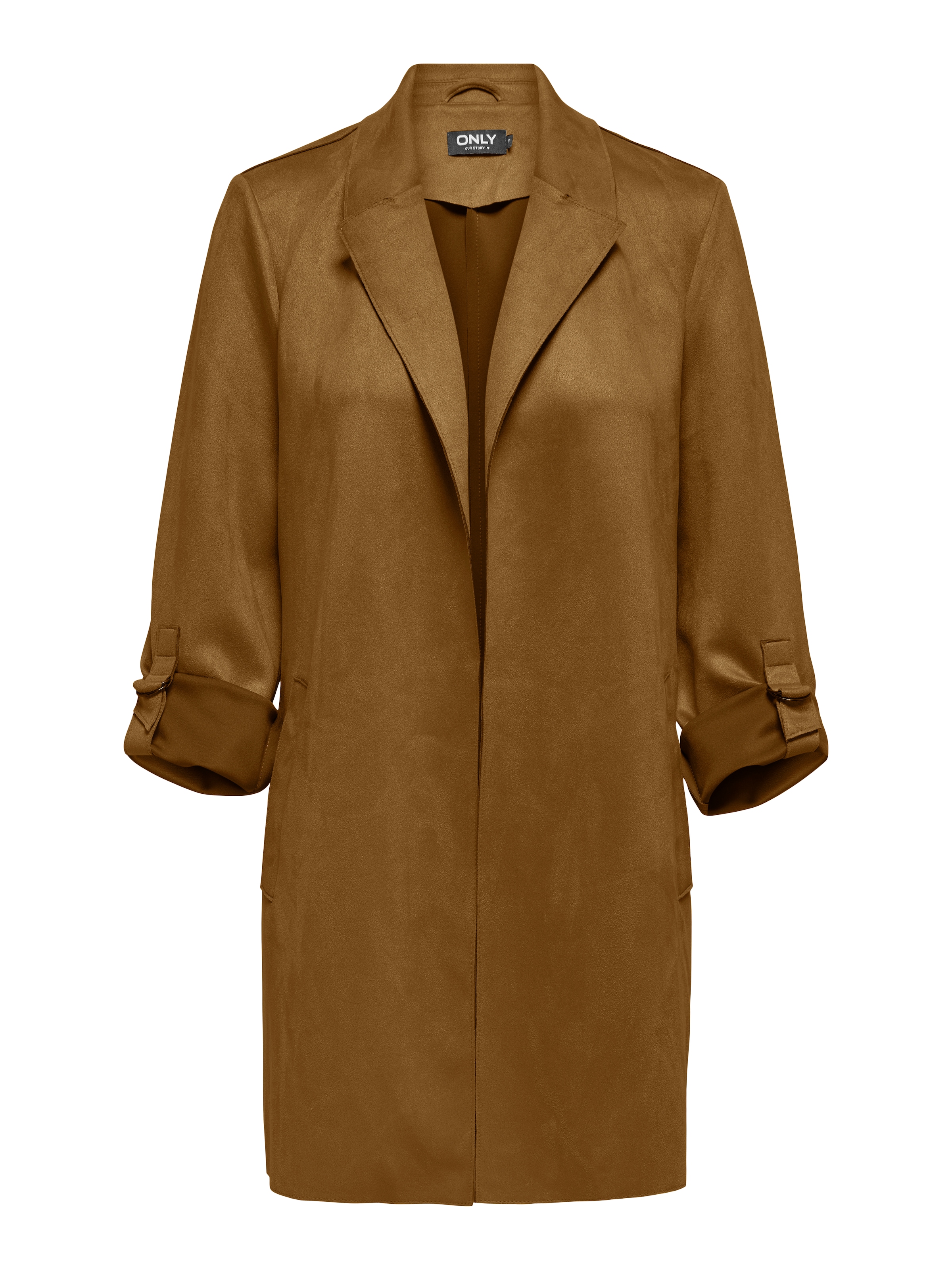 ONLY Langjacke »ONLJOLINE FAUX SUEDE COAT LIFE CC OTW«, ohne Kapuze, mit Reverskragen