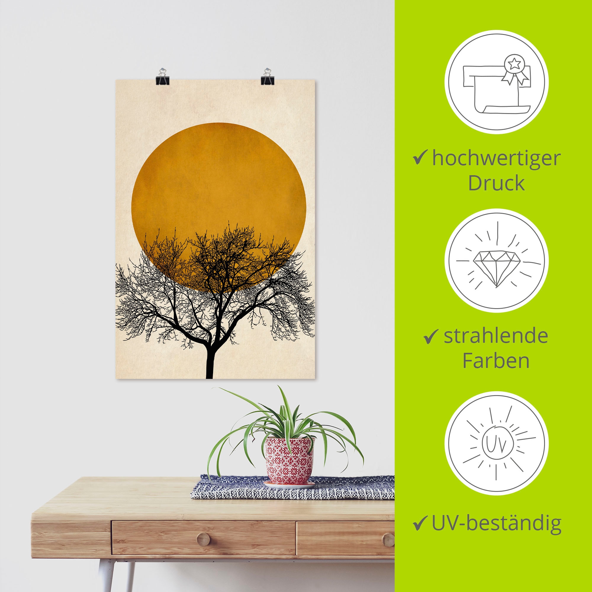 Artland Poster »Wintermorgen« Baumbilder 1 Stk. tlg. ohne Rahmen