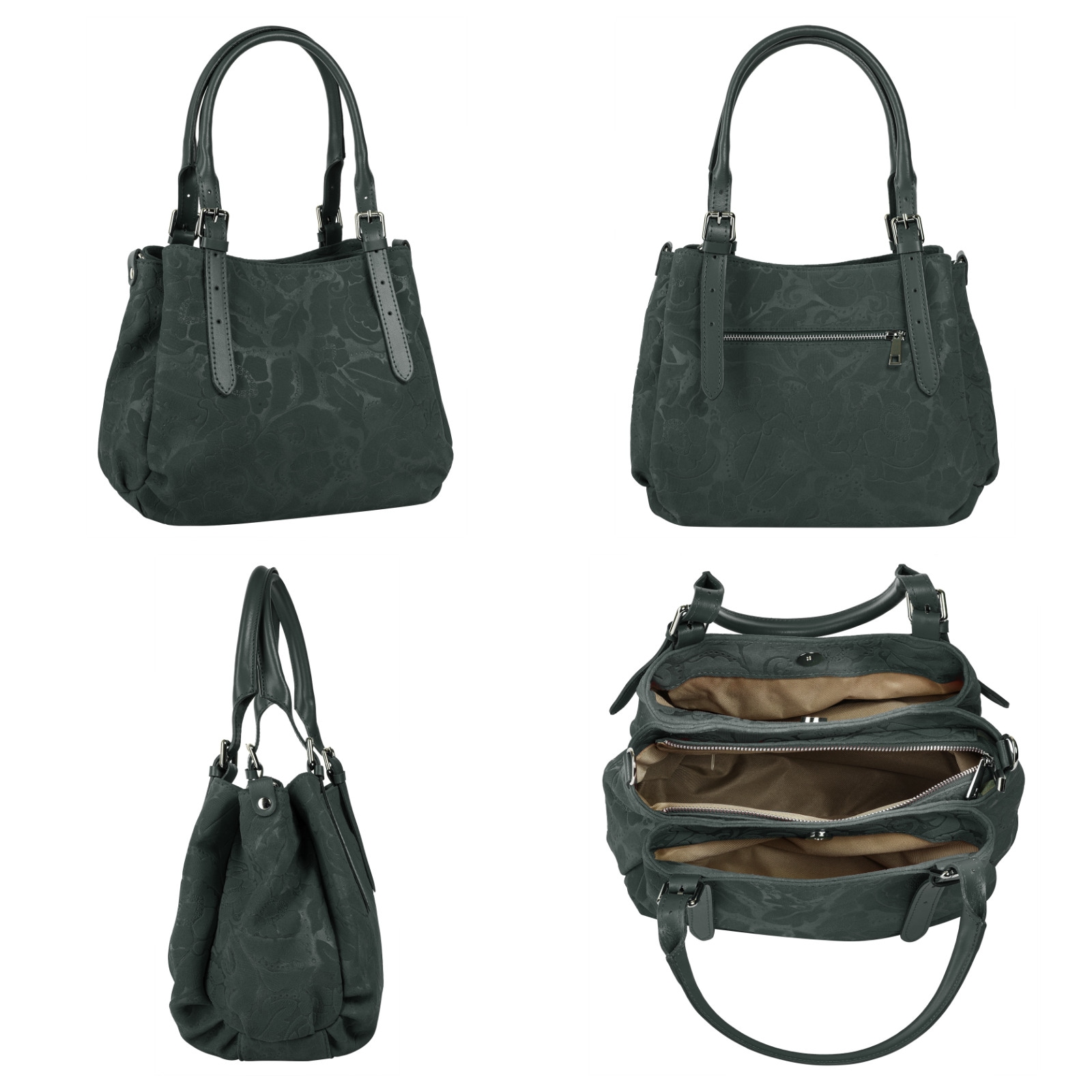Samantha Look Henkeltasche, echt Leder, Made in Italy