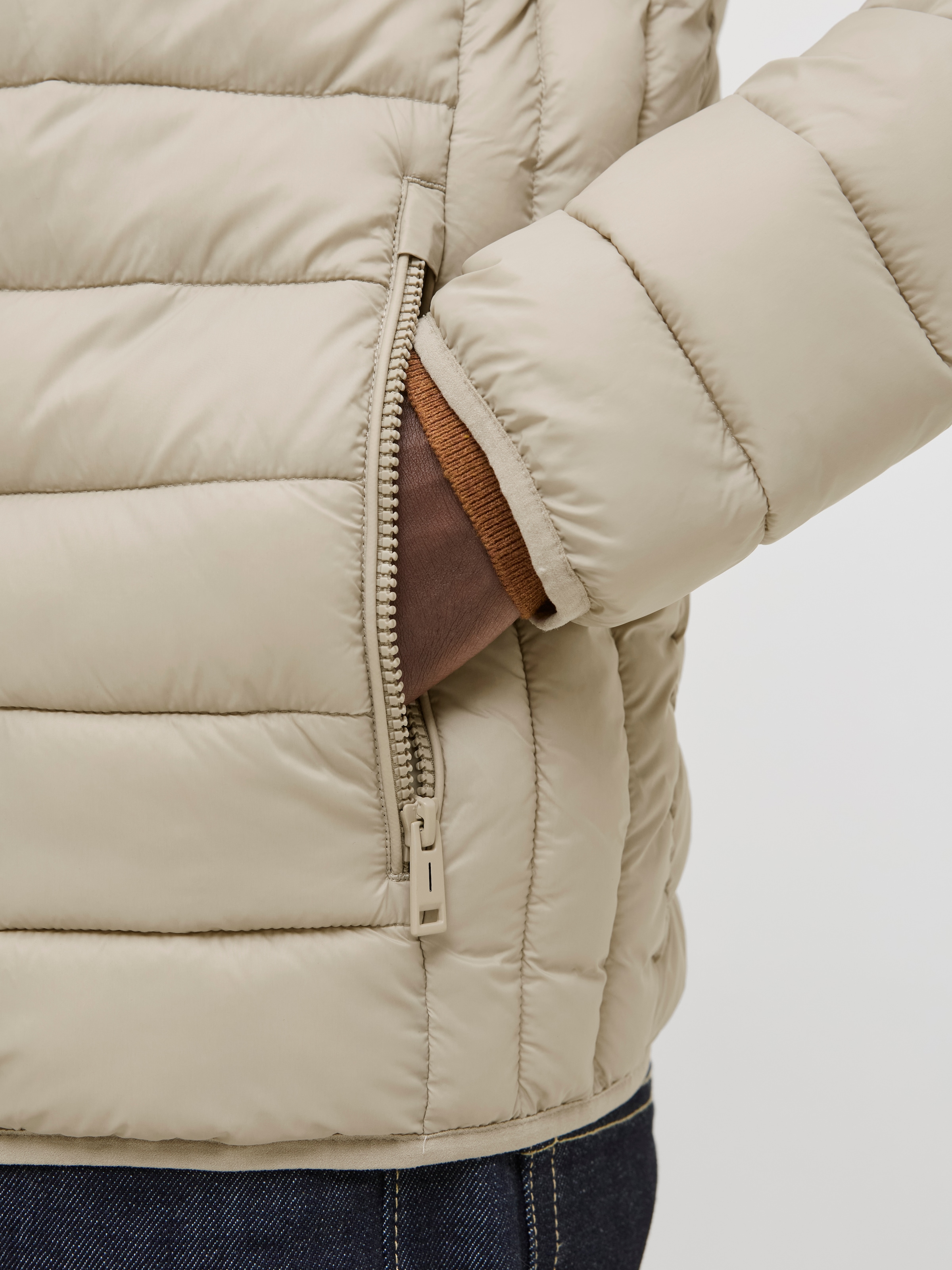 Jack & Jones Steppjacke »JJEBRADLEY LIGHT PUFFER COLLAR NOOS«, ohne Kapuze