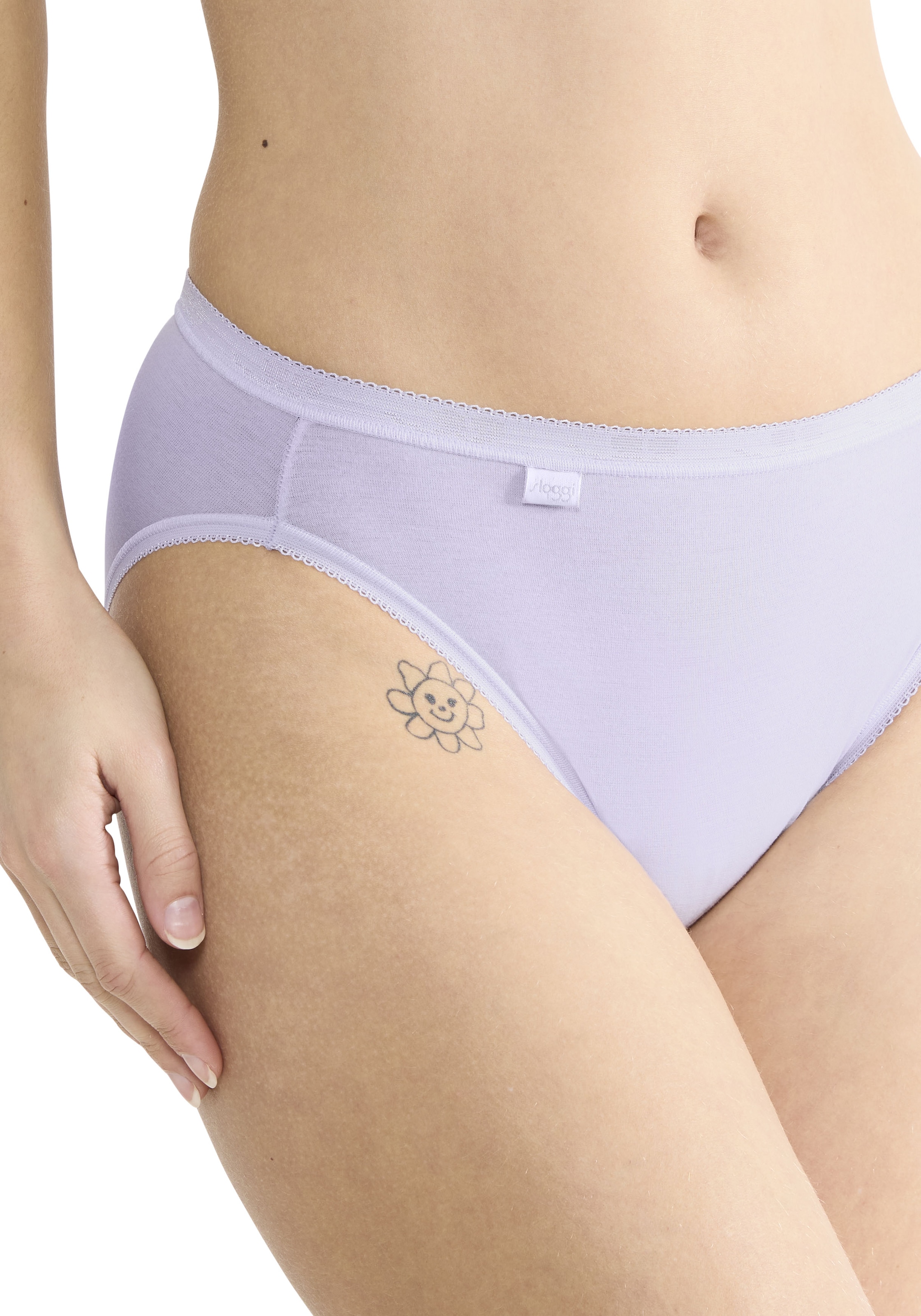 sloggi Slip »Basic+ Tai C3P«, (3er Pack), perfekter Sitz, hoher Beinausschnitt, glatte Nähte