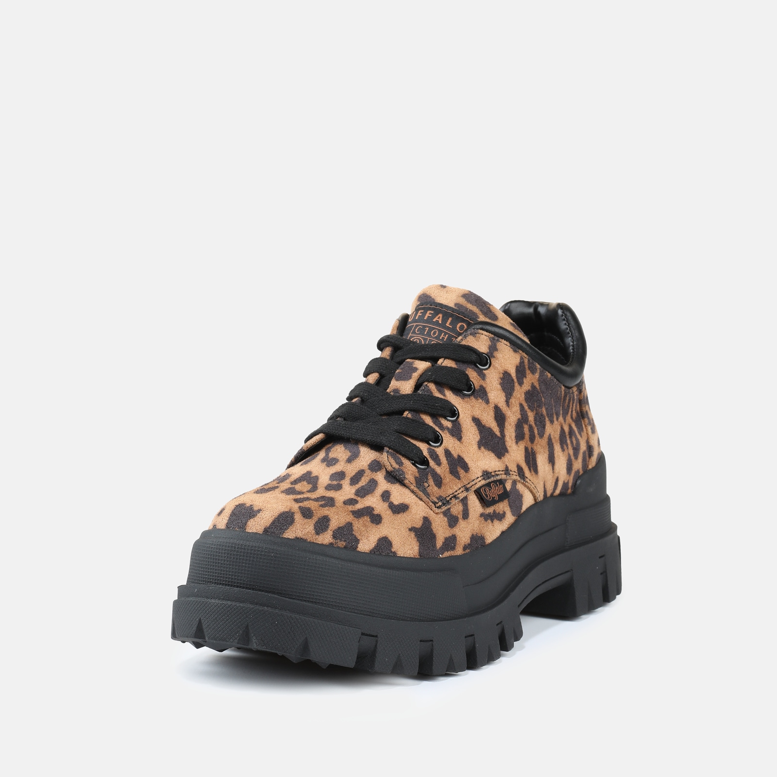 Buffalo Schnürschuh »ASPHA CLS«  Plateauschuh, Halbschuh in trendiger Leo-Optik, mit Profilsohle