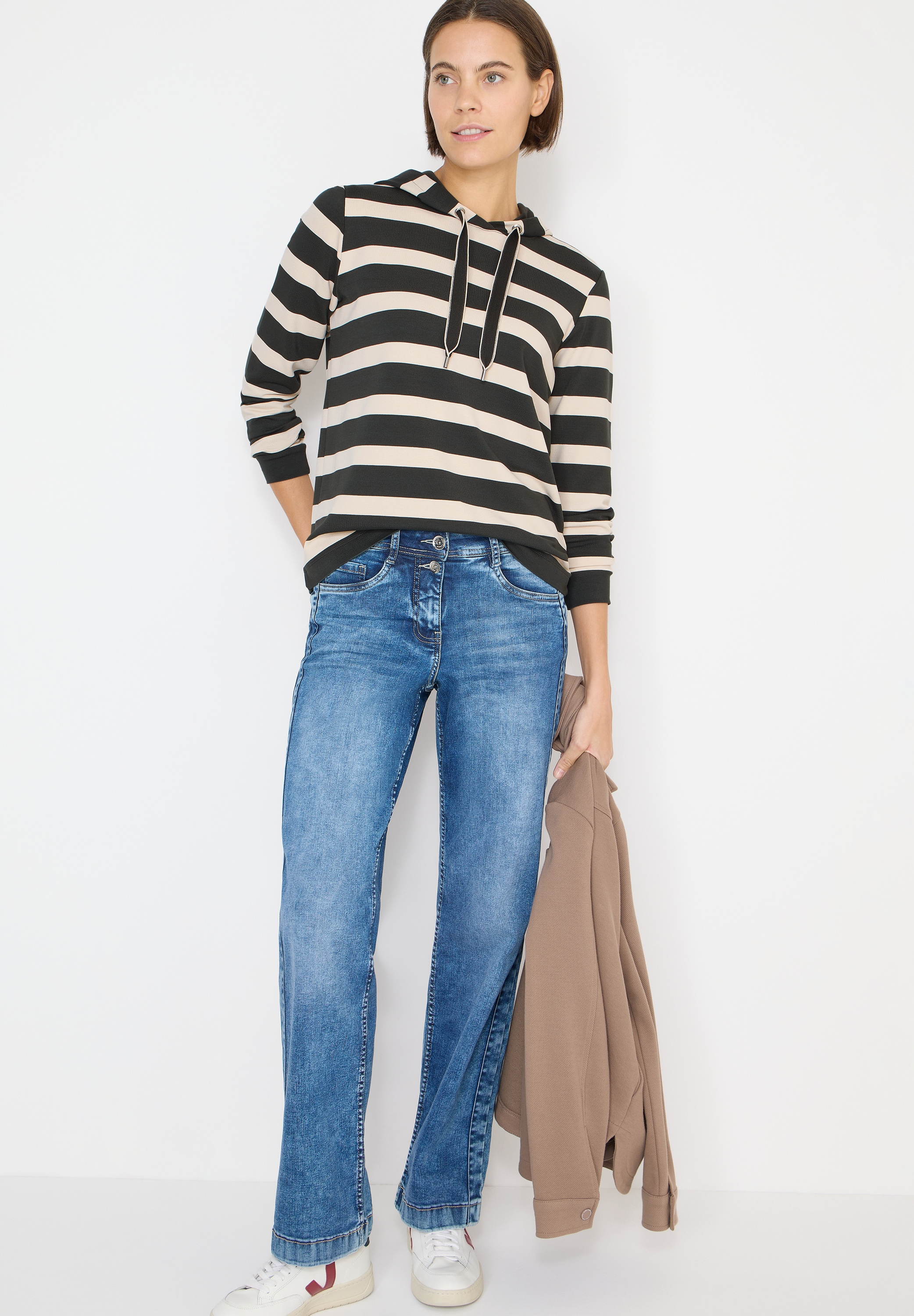 Cecil Kapuzensweatshirt , im Streifen-Design
