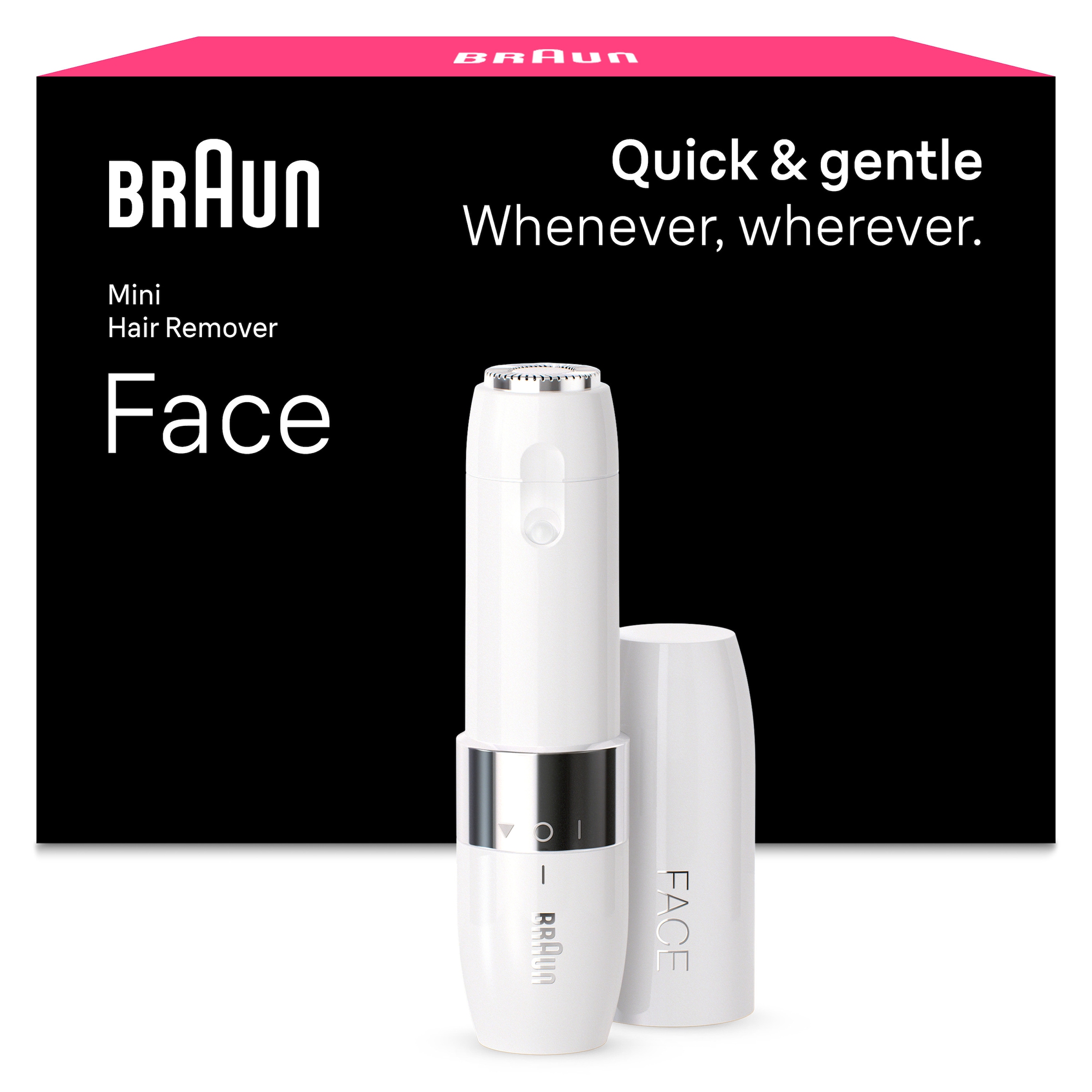 Braun Elektrogesichtshaarentferner »FS1000« 1 Stk. Aufsätze Mini-Gesichtsrasierer, Elektrischer Rasierer, Schnell & Sanft, Weiß