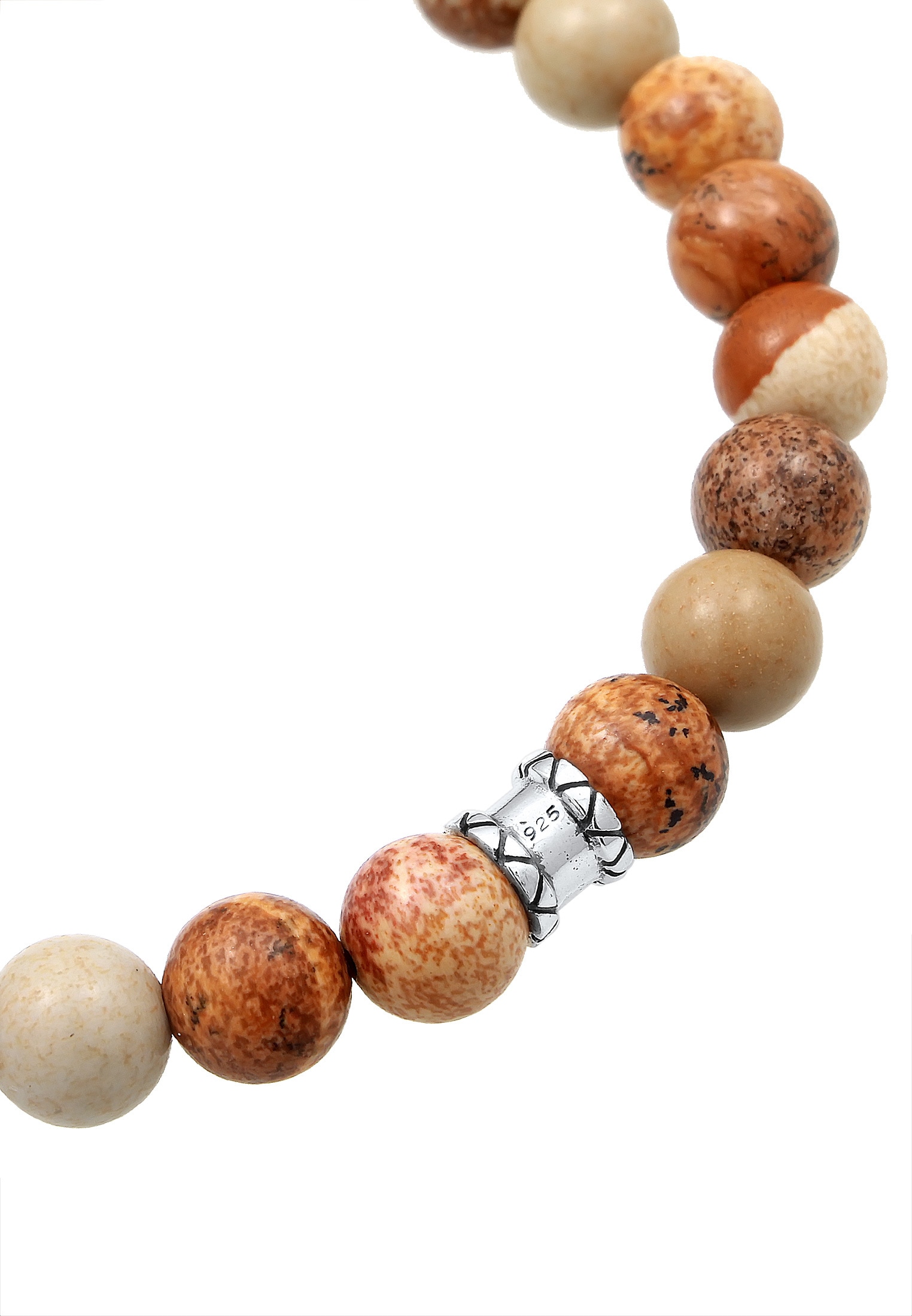 Kuzzoi Armkette »Armband Herren Achat Tigerkopf Bead Oxidiert 925 Silber«