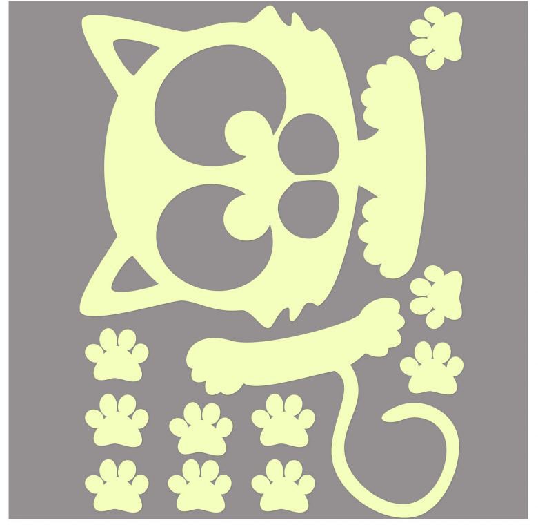 Wall-Art Wandtattoo »Lichtschalter Katze Leuchtsticker«, (1 St.) kaufen  online bei OTTO