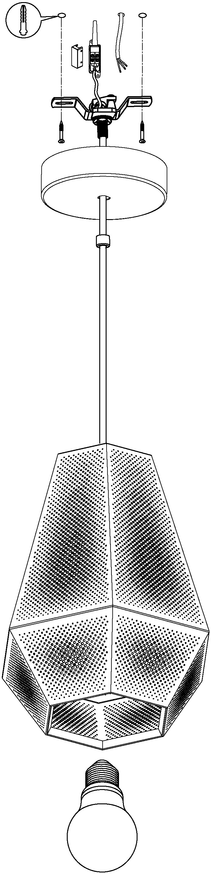EGLO Pendelleuchte »CHIAVICA« E27 Hängeleuchte, Hängelampe