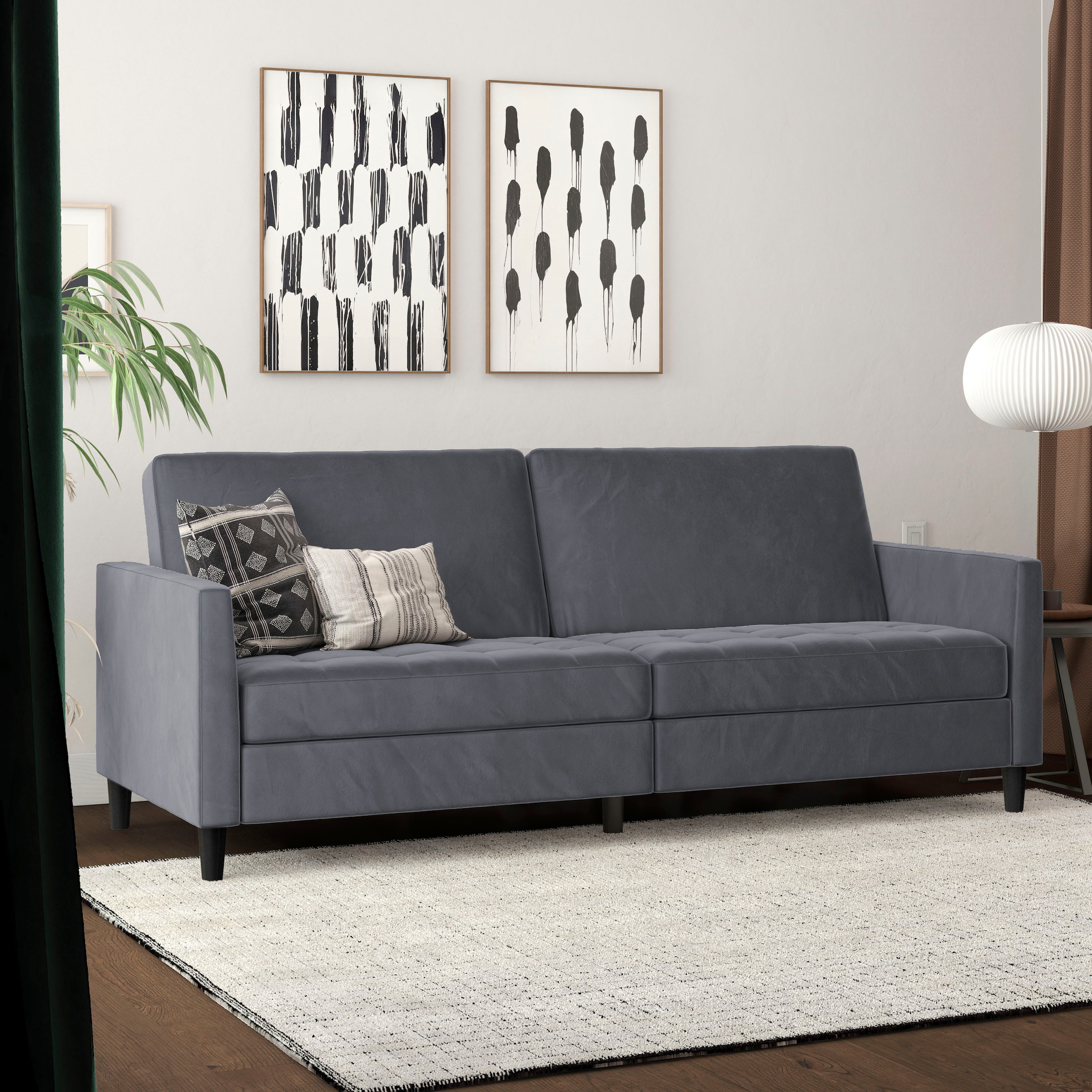 Dorel Home 3-Sitzer »Presley«, Sofa mit Bett-Funktion und verstellbarer Rückenlehne