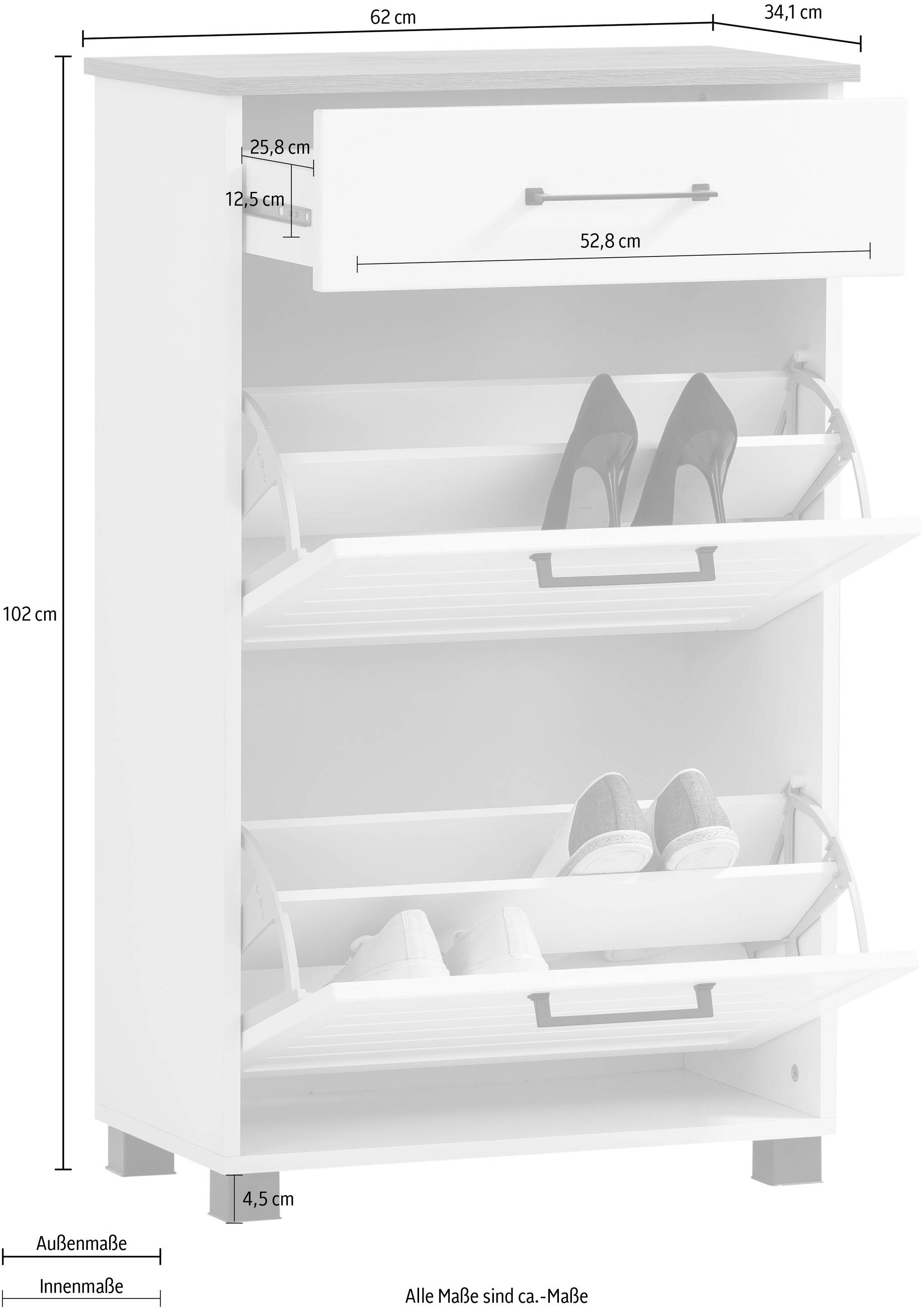 Schildmeyer Schuhschrank »Jelda«, Breite 62 cm