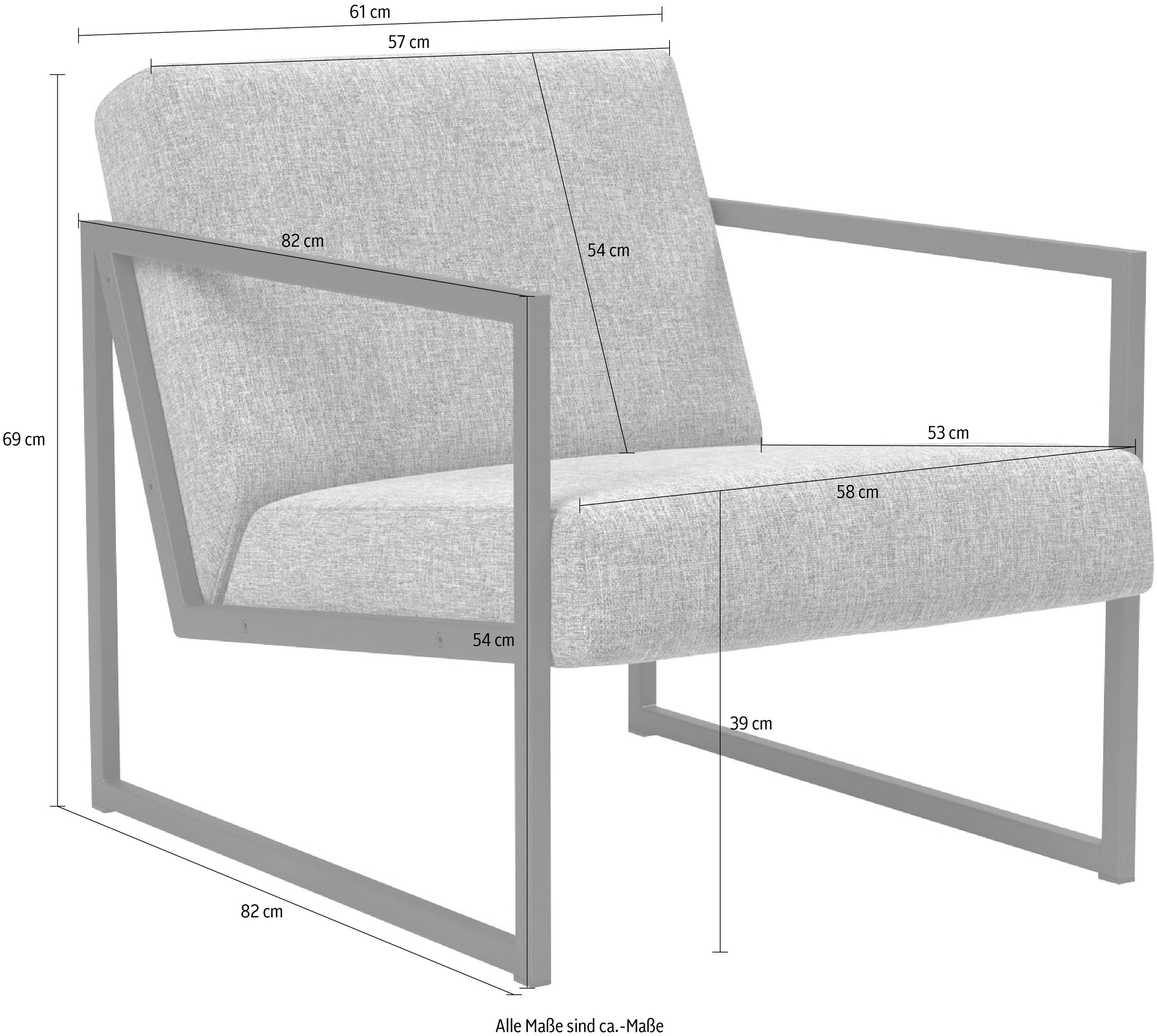 INNOVATION LIVING ™ Cocktailsessel, moderner Stuhl, Lehnen aus hochelastischem Schaum