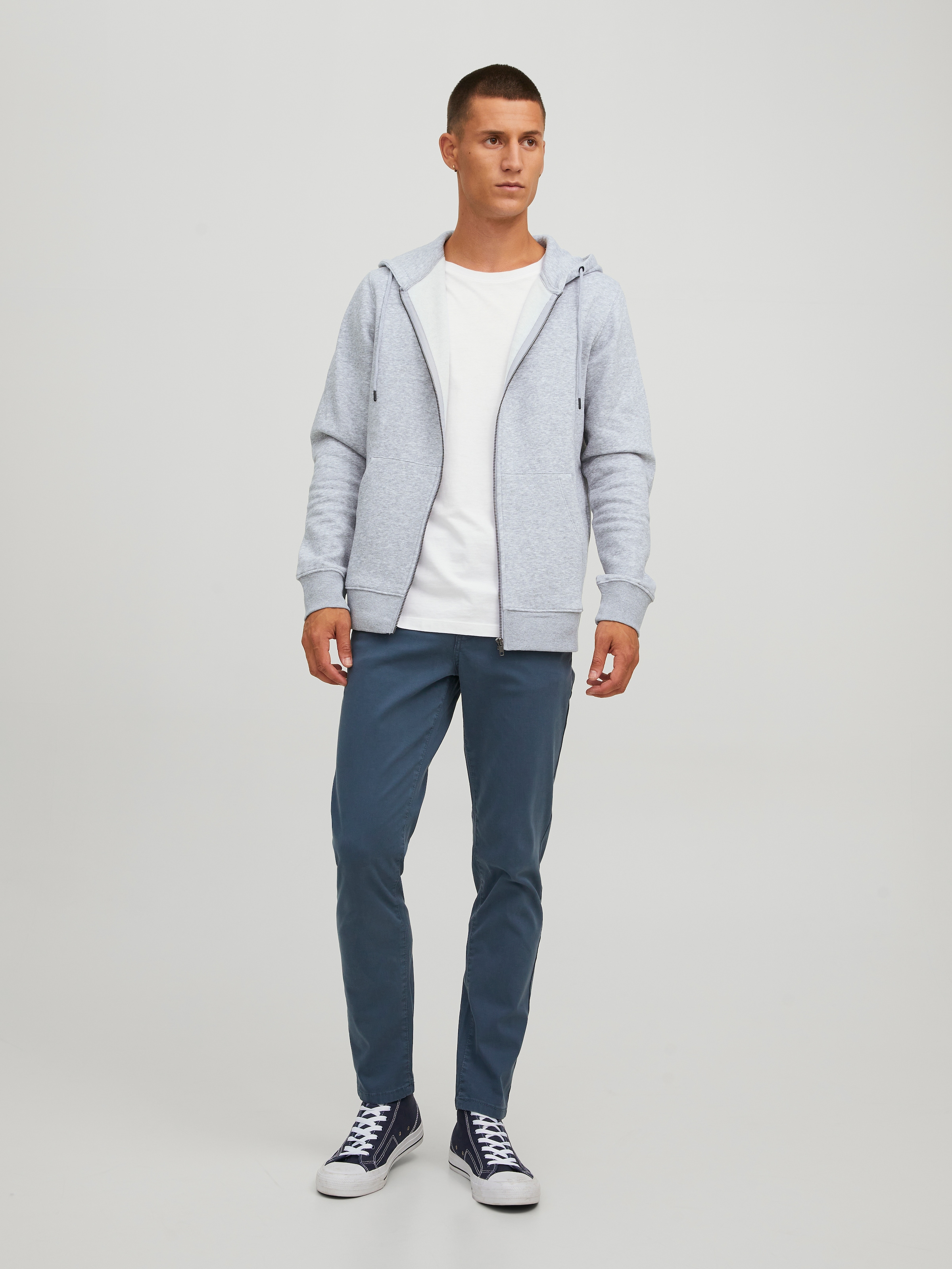 Jack & Jones Kapuzensweatjacke »JJEBRADLEY mit Kapuze, ideal für kalte Jahreszeit« Materialmix, relaxed fit