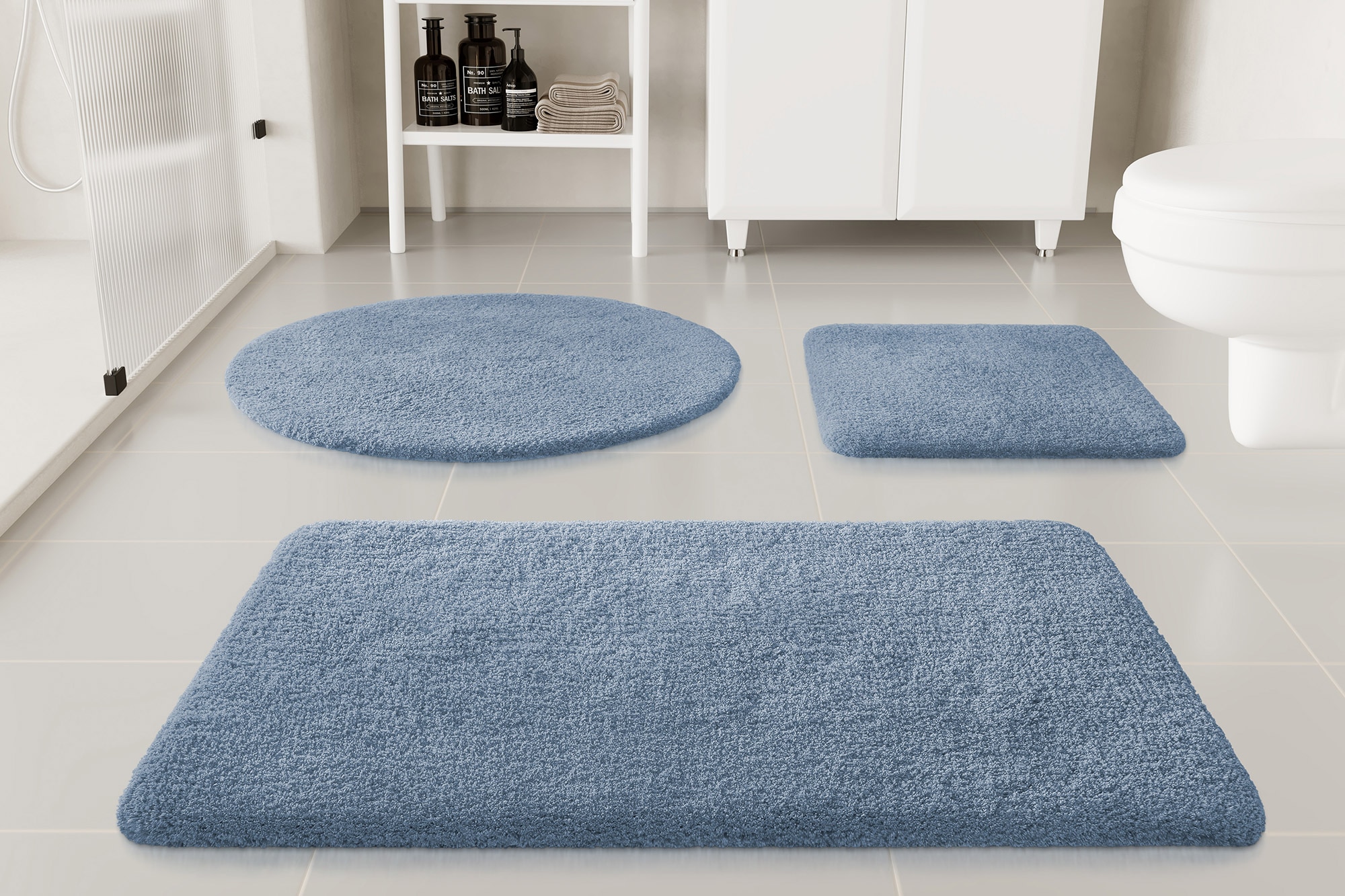 OTTO home Badematte »Kaarin«, rutschhemmend beschichtet, schnell trocknend, Badteppich, getuftet, flauschig, hochflor, große Farbauswahl