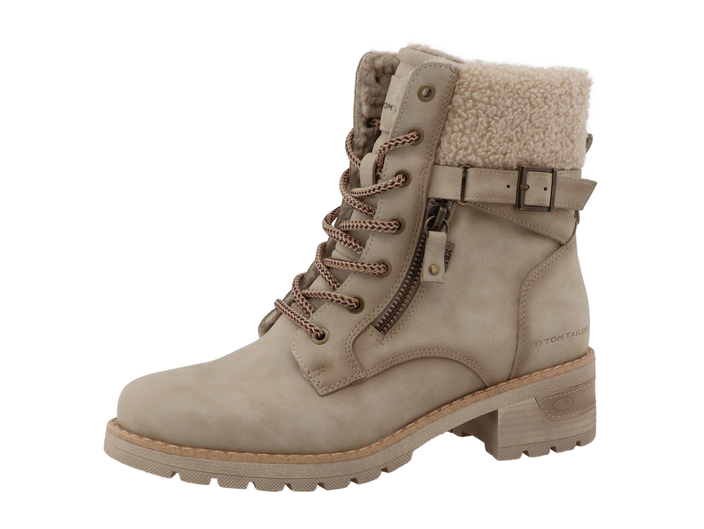 TOM TAILOR Winterstiefelette  Stiefelette, Winterboots mit Blockabsatz